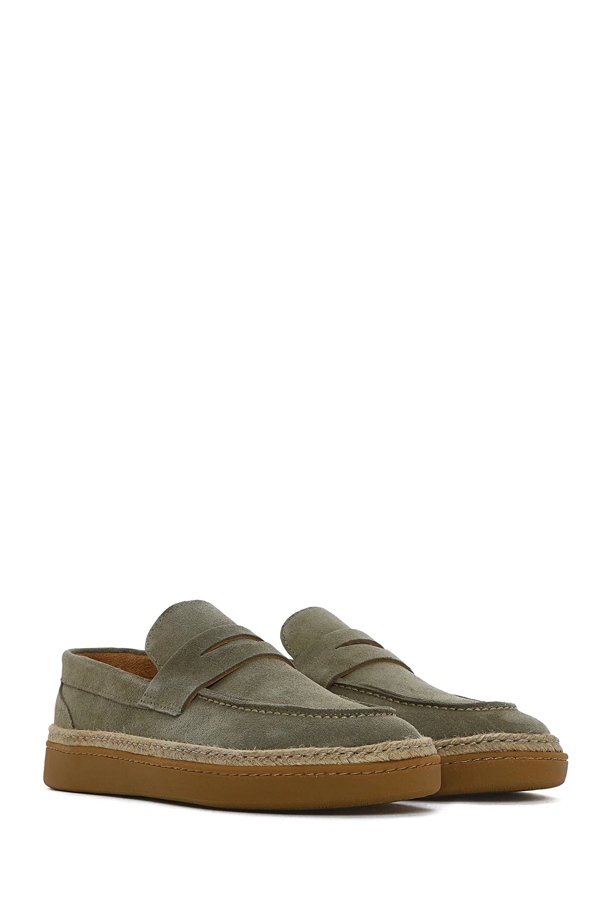 Erkek Yeşil Süet Deri Loafer - Image 3