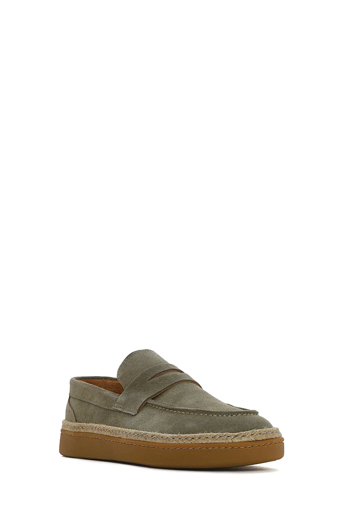 Erkek Yeşil Süet Deri Loafer - Image 6
