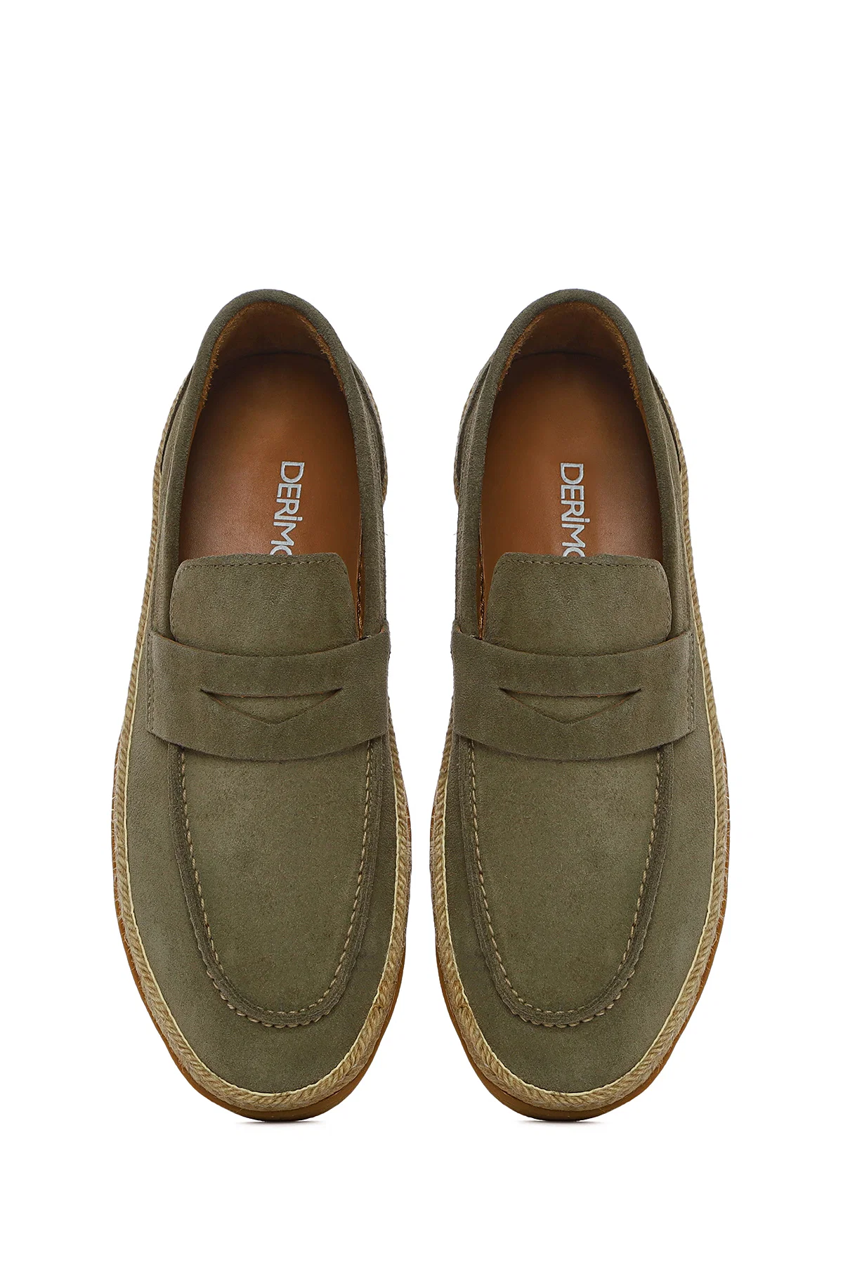 Erkek Yeşil Süet Deri Loafer - Image 7