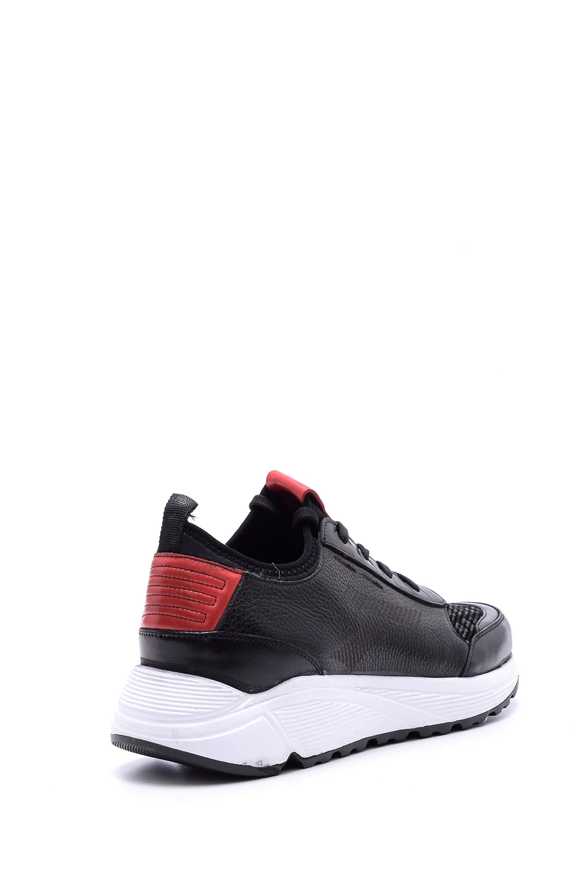 Erkek Yüksek Tabanlı Deri Sneaker - Image 5