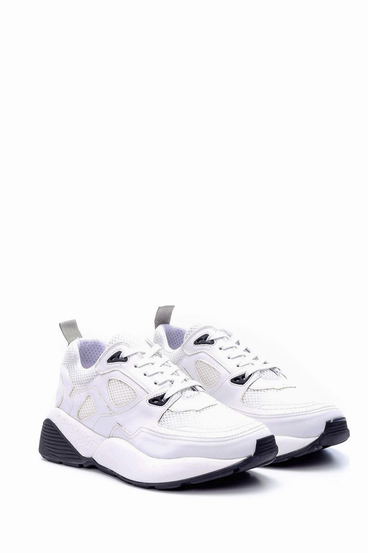 Erkek Yüksek Tabanlı Deri Sneaker - Image 3