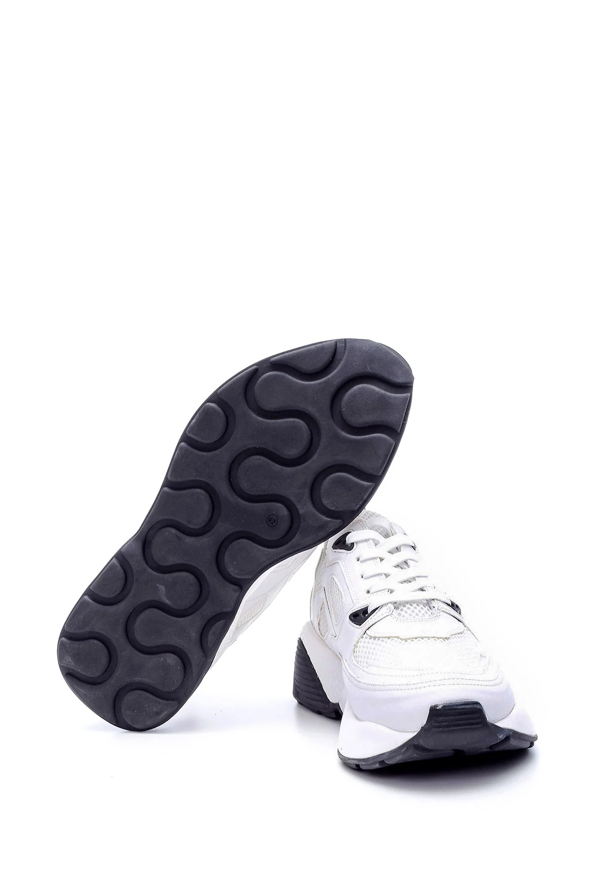 Erkek Yüksek Tabanlı Deri Sneaker - Image 4