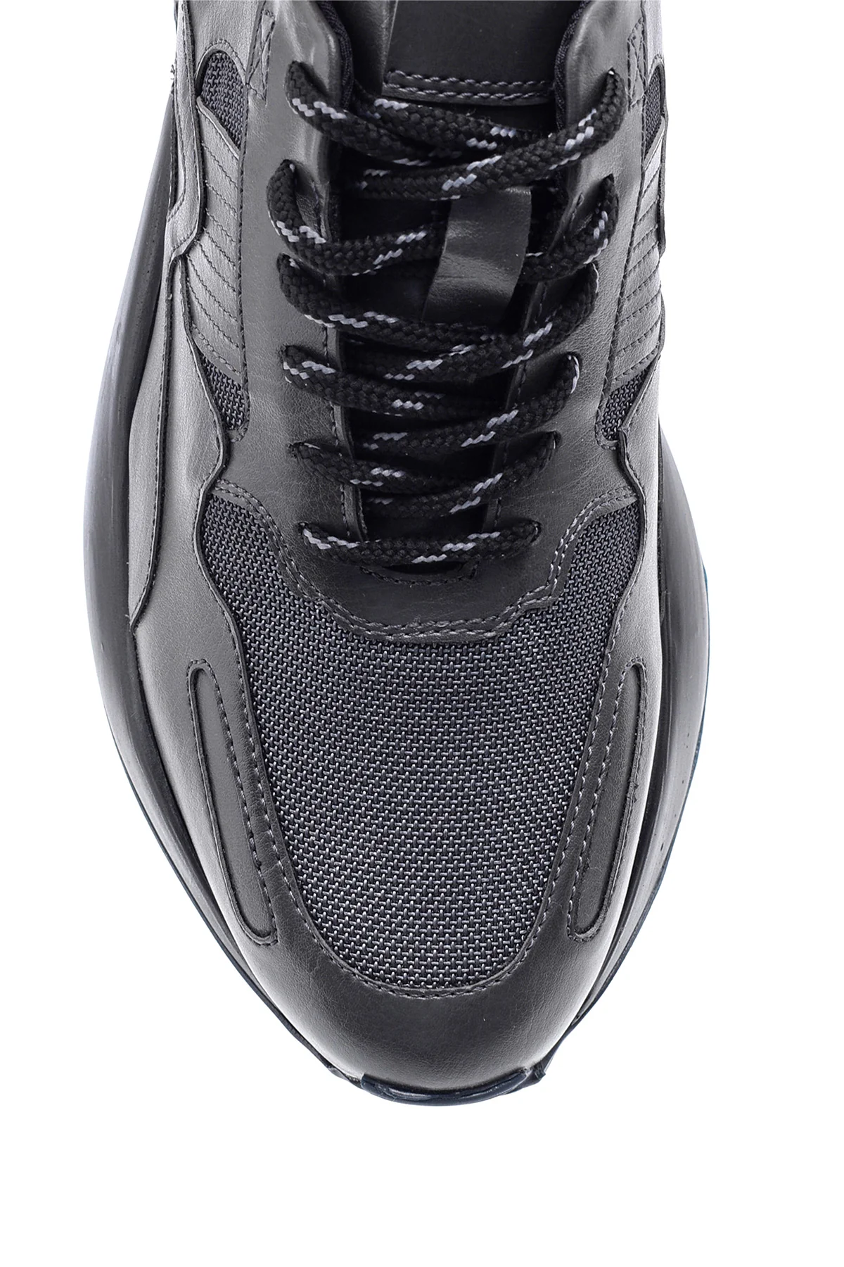Erkek Yüksek Tabanlı Deri Sneaker - Image 6