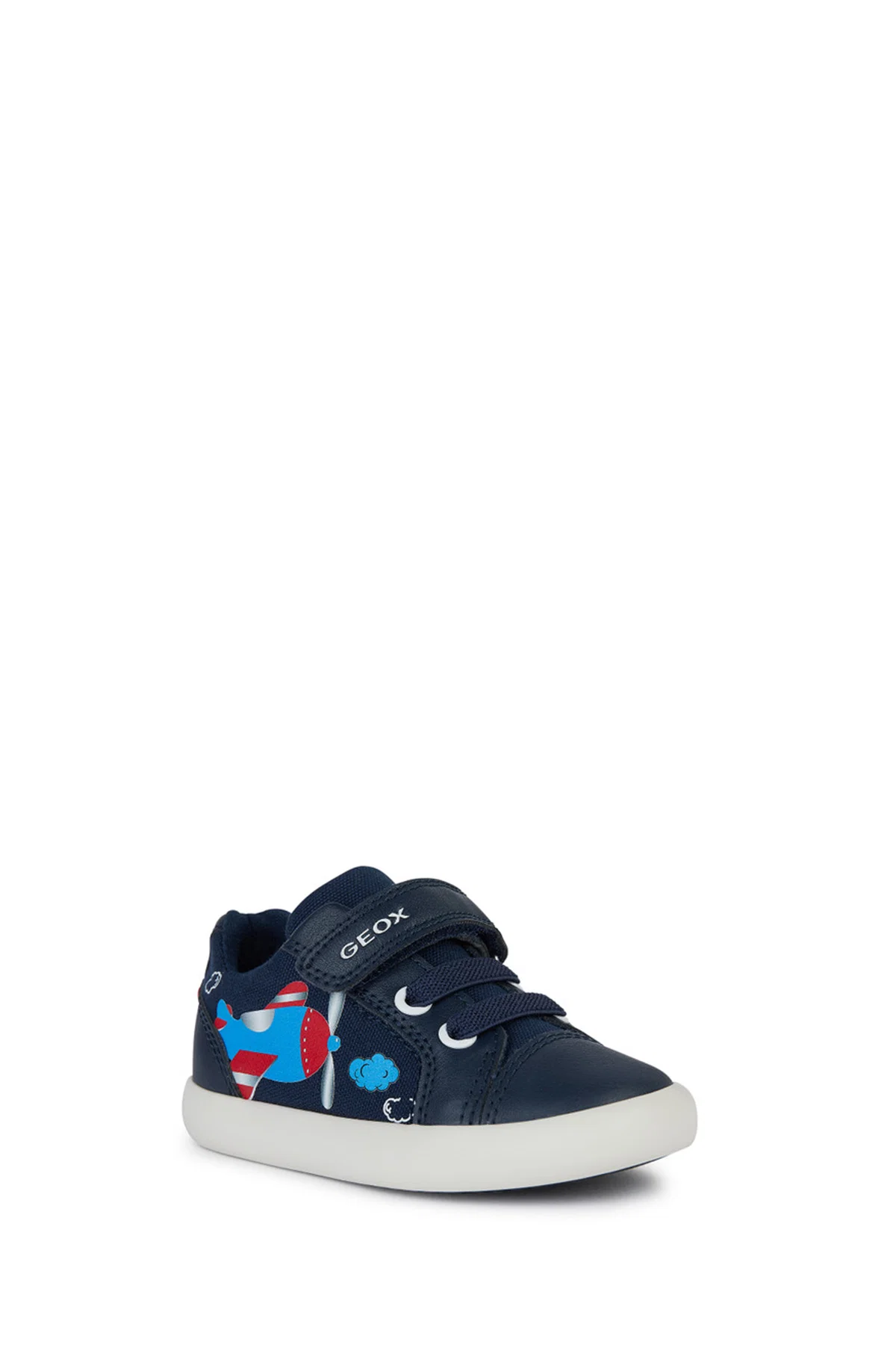 Geox Erkek Bebek Lacivert Gisli Bantlı Deri Sneaker - Image 2