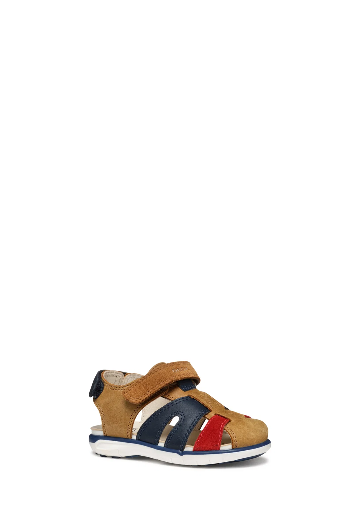 Geox Erkek Bebek Taba B S.Delhi B. A - Wax. Lea + Suede Bantlı Sandalet - Image 2