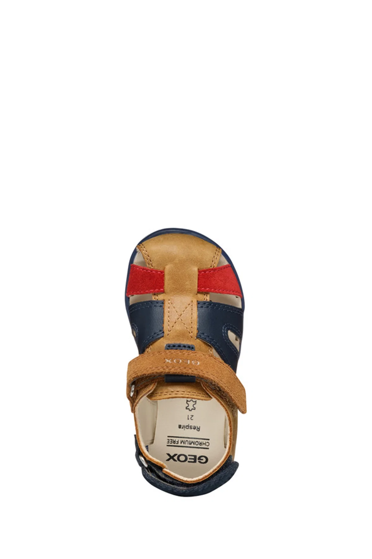 Geox Erkek Bebek Taba B S.Delhi B. A - Wax. Lea + Suede Bantlı Sandalet - Image 5