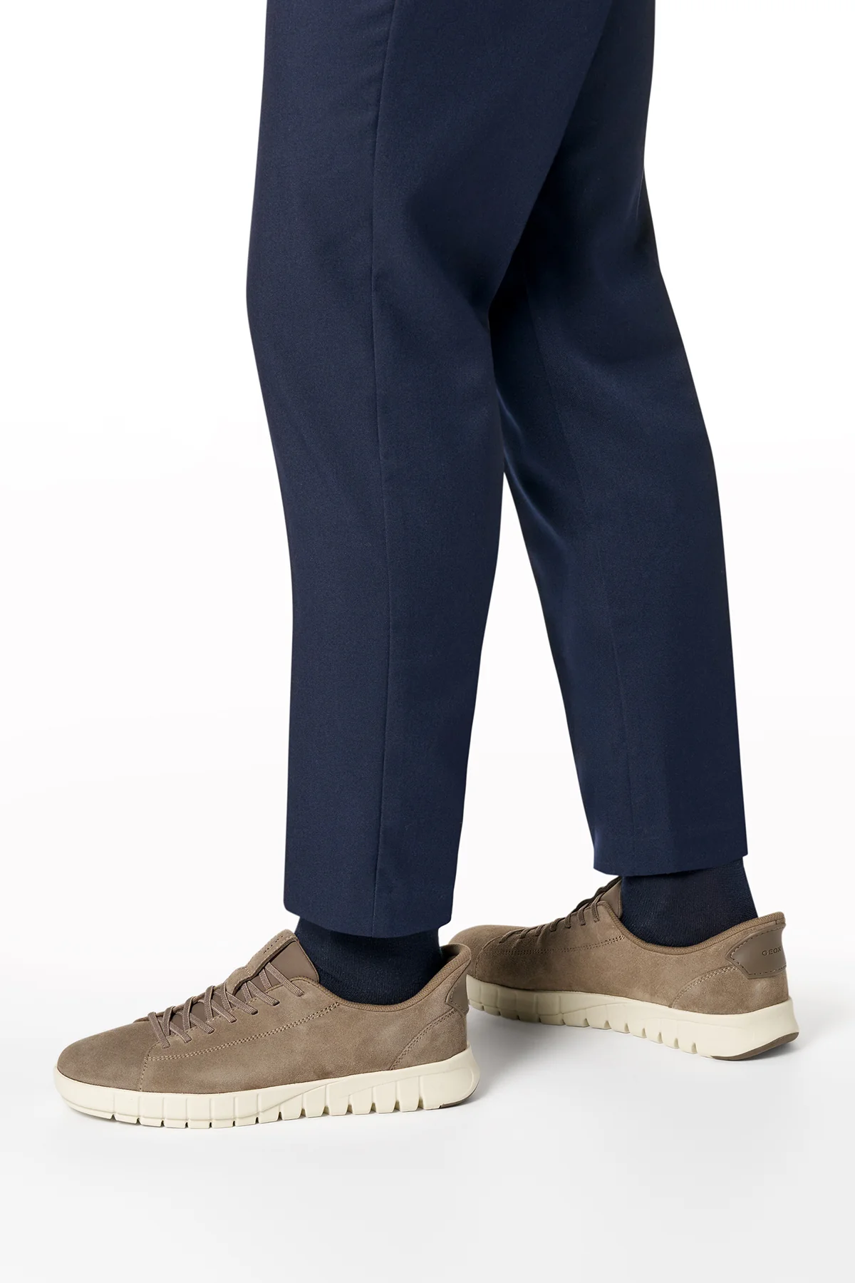 Geox Erkek Bej U Flextrıde Plus Bağcıklı Süet Deri Sneaker - Image 2
