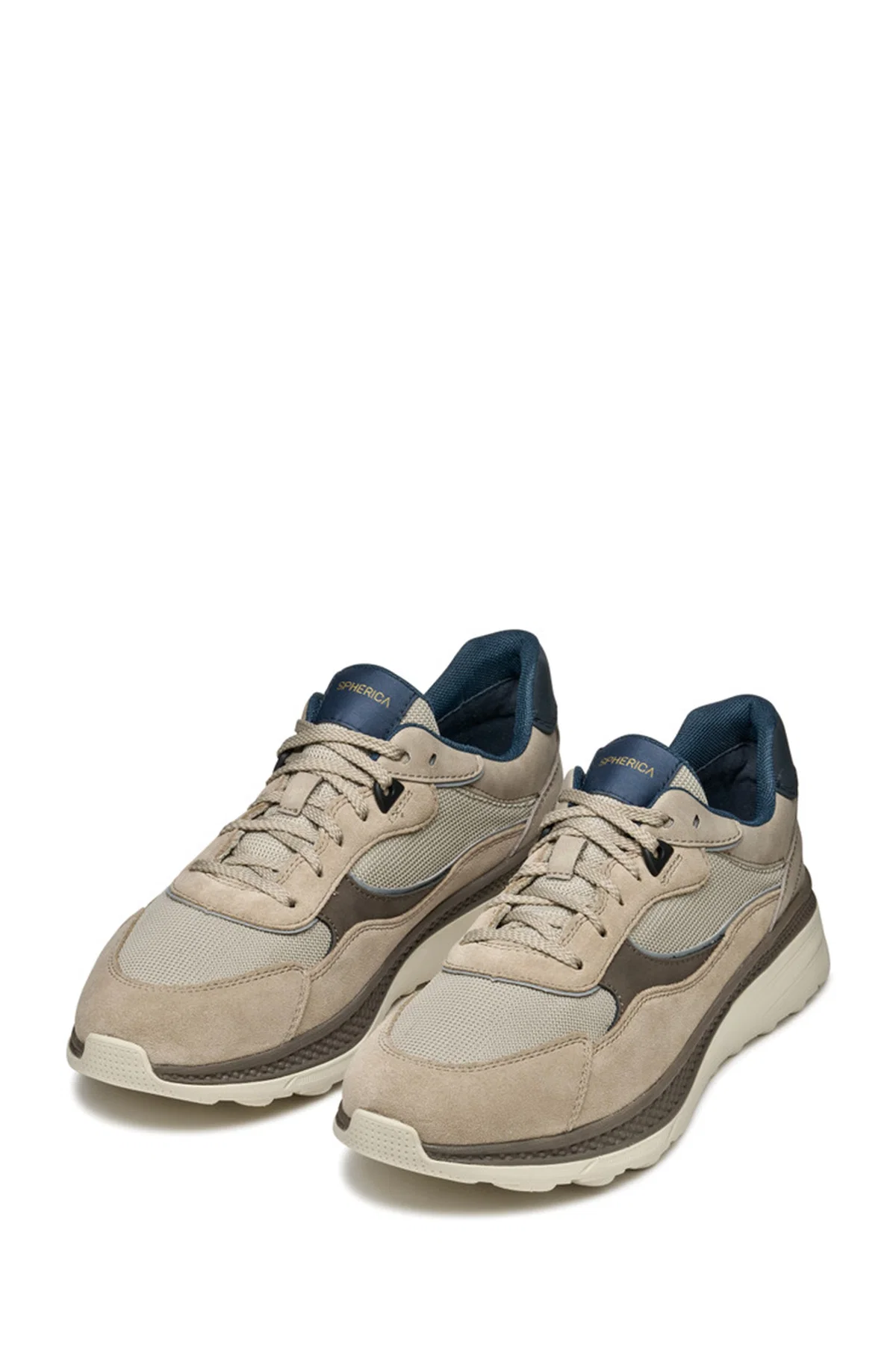 Geox Erkek Bej U Spherica Actif X1 A - Mes Su Bağcıklı Sneaker - Image 3