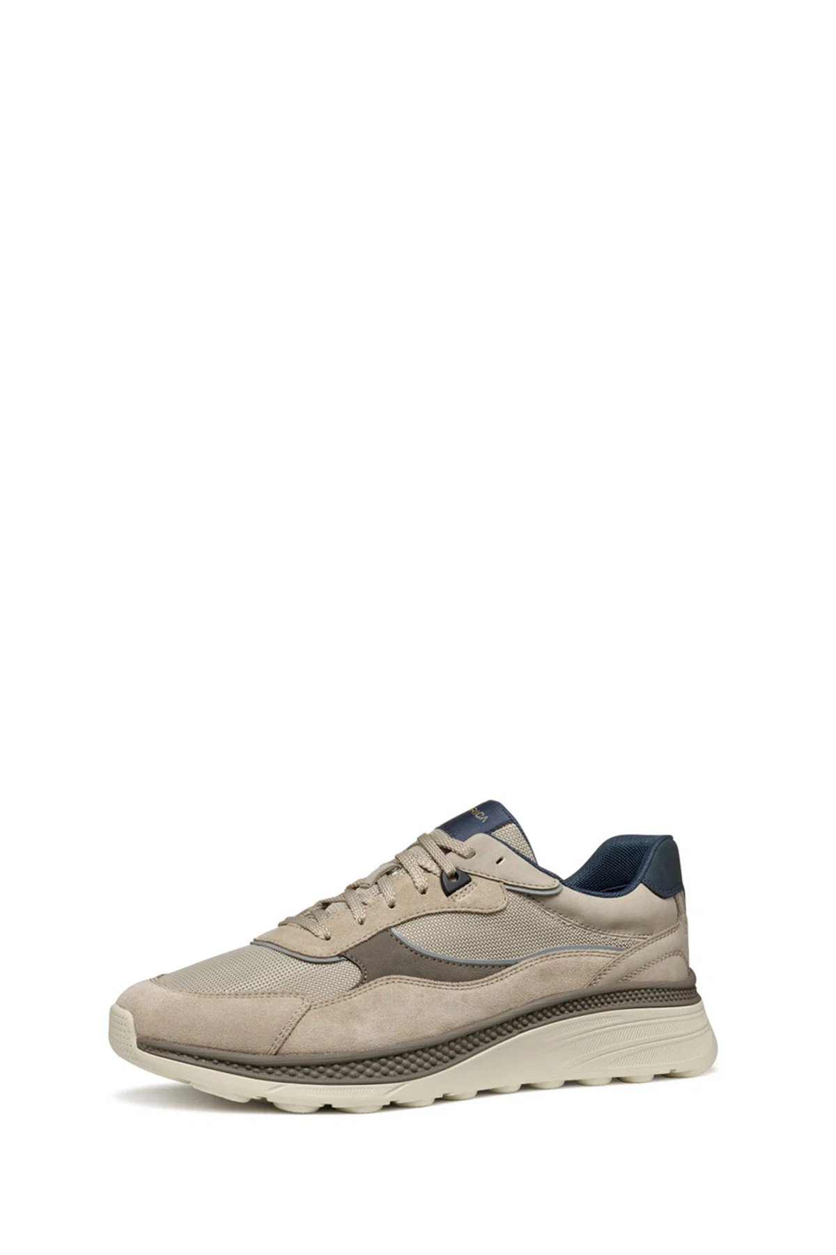 Geox Erkek Bej U Spherica Actif X1 A - Mes Su Bağcıklı Sneaker - Image 4