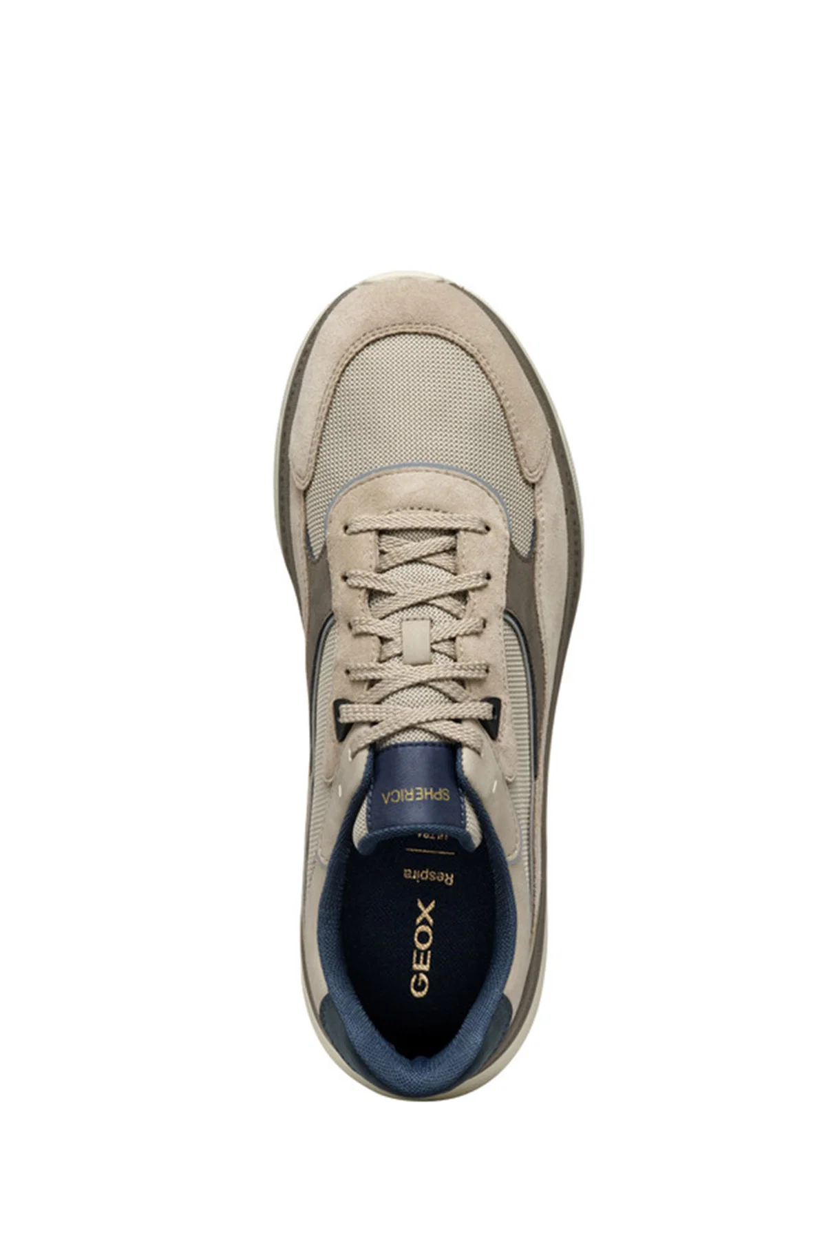Geox Erkek Bej U Spherica Actif X1 A - Mes Su Bağcıklı Sneaker - Image 9