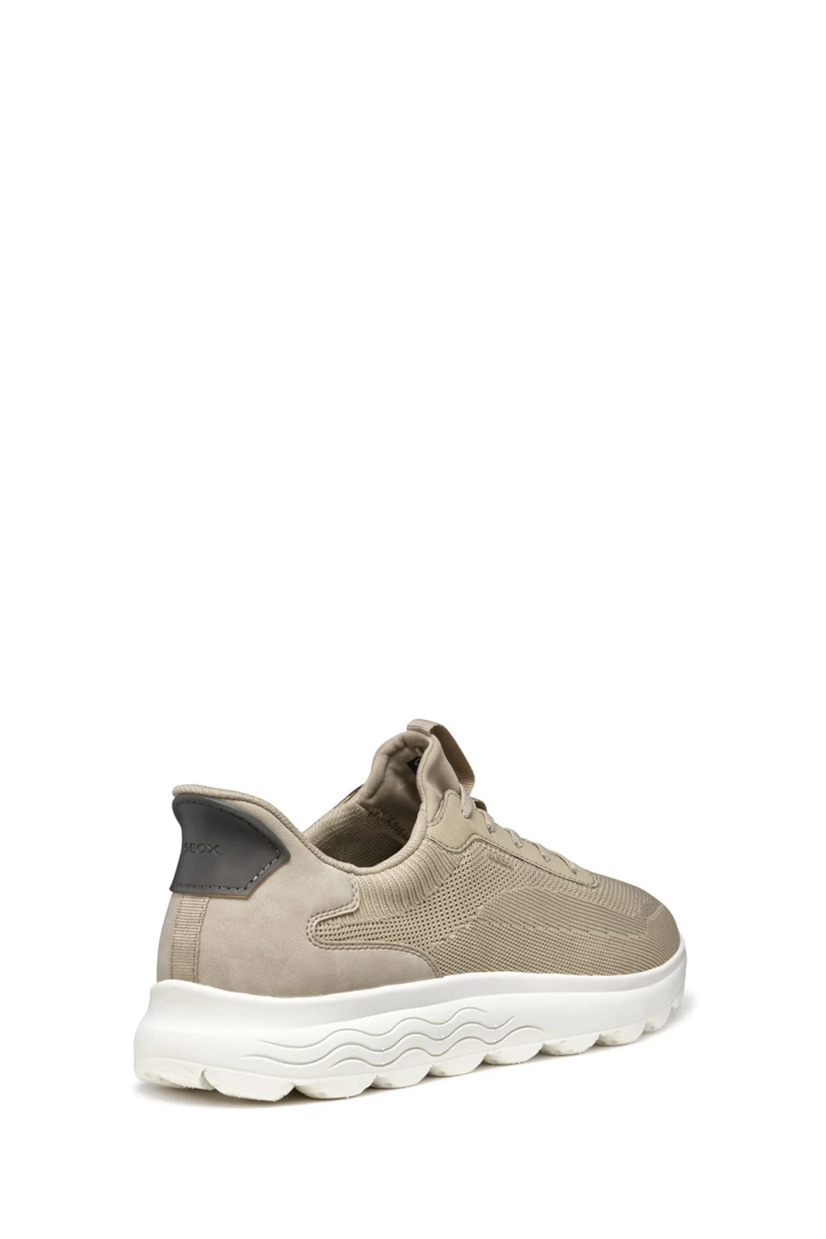 Geox Erkek Bej U Spherica Plus A - Knit.Te + Sy Bağcıklı Sneaker - Image 4