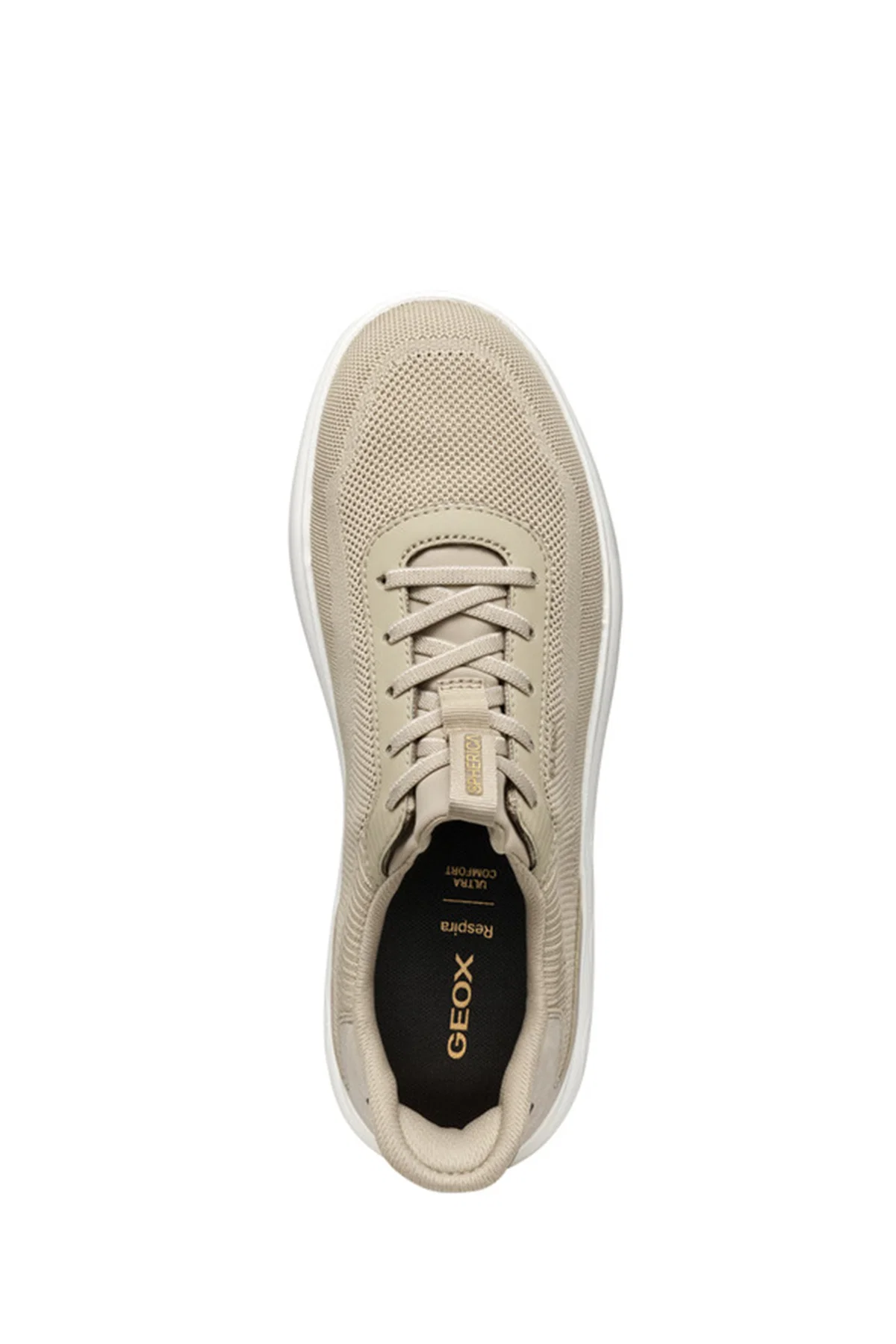 Geox Erkek Bej U Spherica Plus A - Knit.Te + Sy Bağcıklı Sneaker - Image 5