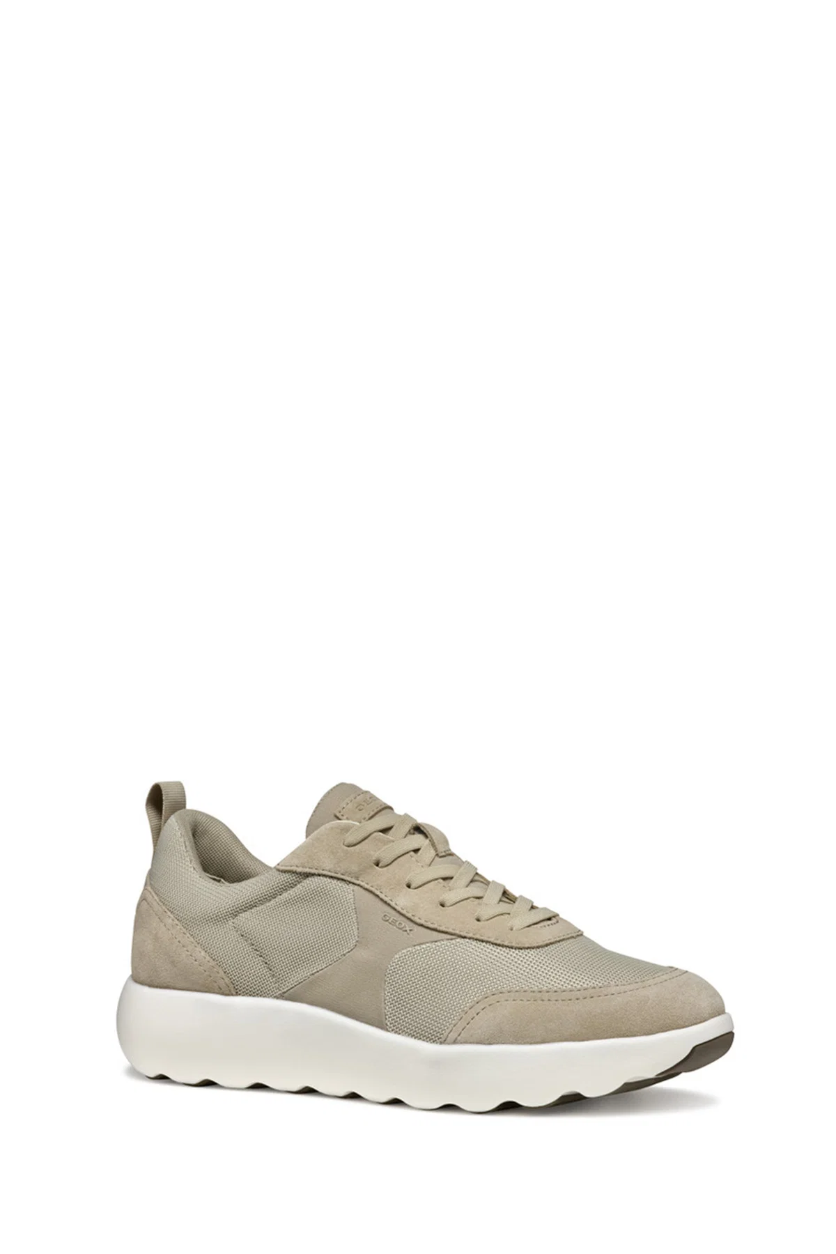 Geox Erkek Bej U Xtors D - Mesh + Suede Bağcıklı Süet Deri Sneaker - Image 3