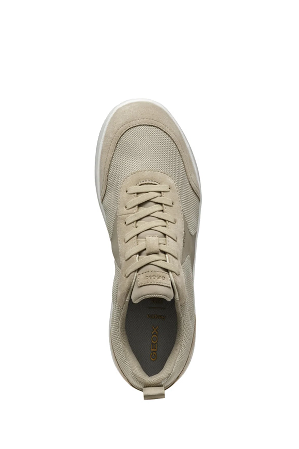 Geox Erkek Bej U Xtors D - Mesh + Suede Bağcıklı Süet Deri Sneaker - Image 5
