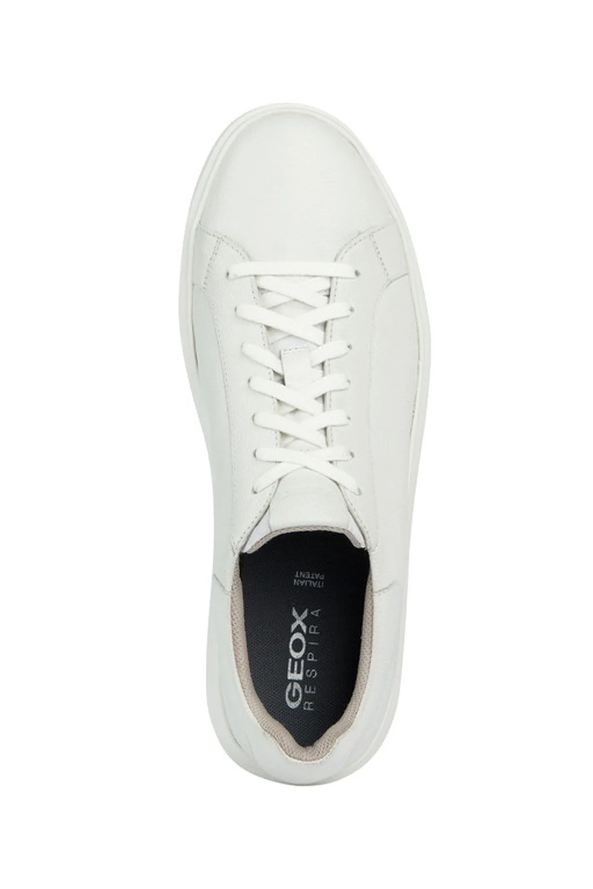Geox Erkek Beyaz Deiven Bağcıklı Deri Casual Sneaker - Image 5