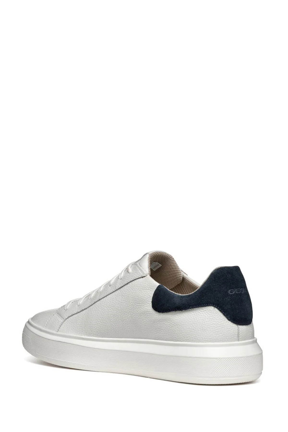 Geox Erkek Beyaz Deiven Bağcıklı Deri Casual Sneaker - Image 4
