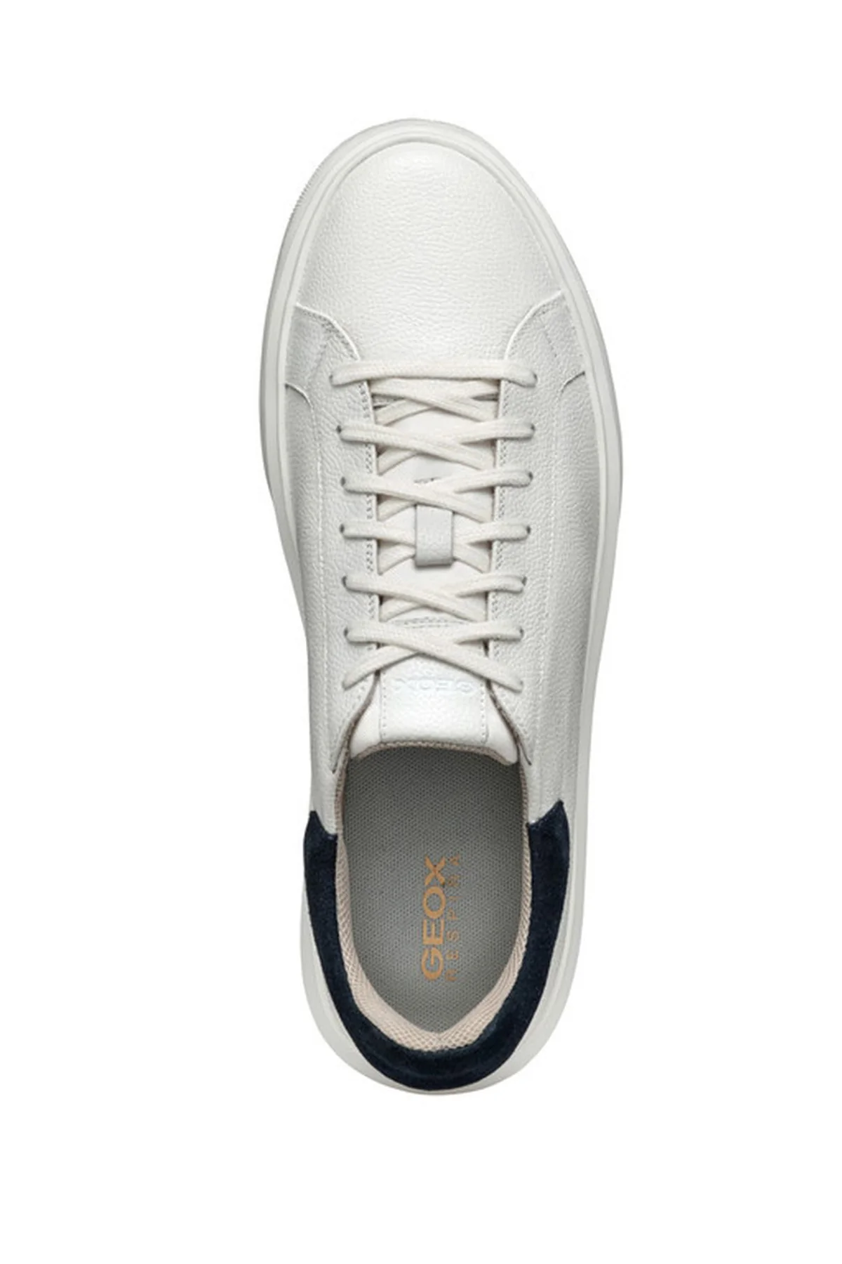Geox Erkek Beyaz Deiven Bağcıklı Deri Casual Sneaker - Image 5