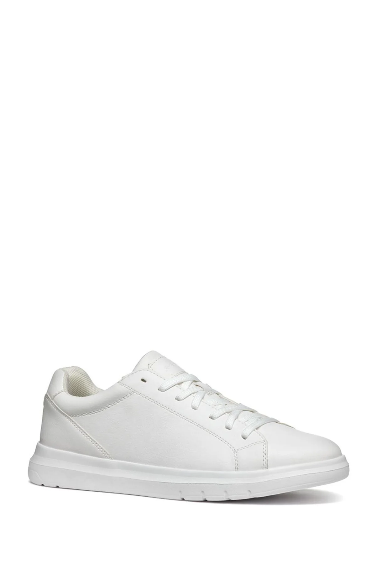 Geox Erkek Beyaz Spherica Bağcıklı Deri Sneaker - Image 3