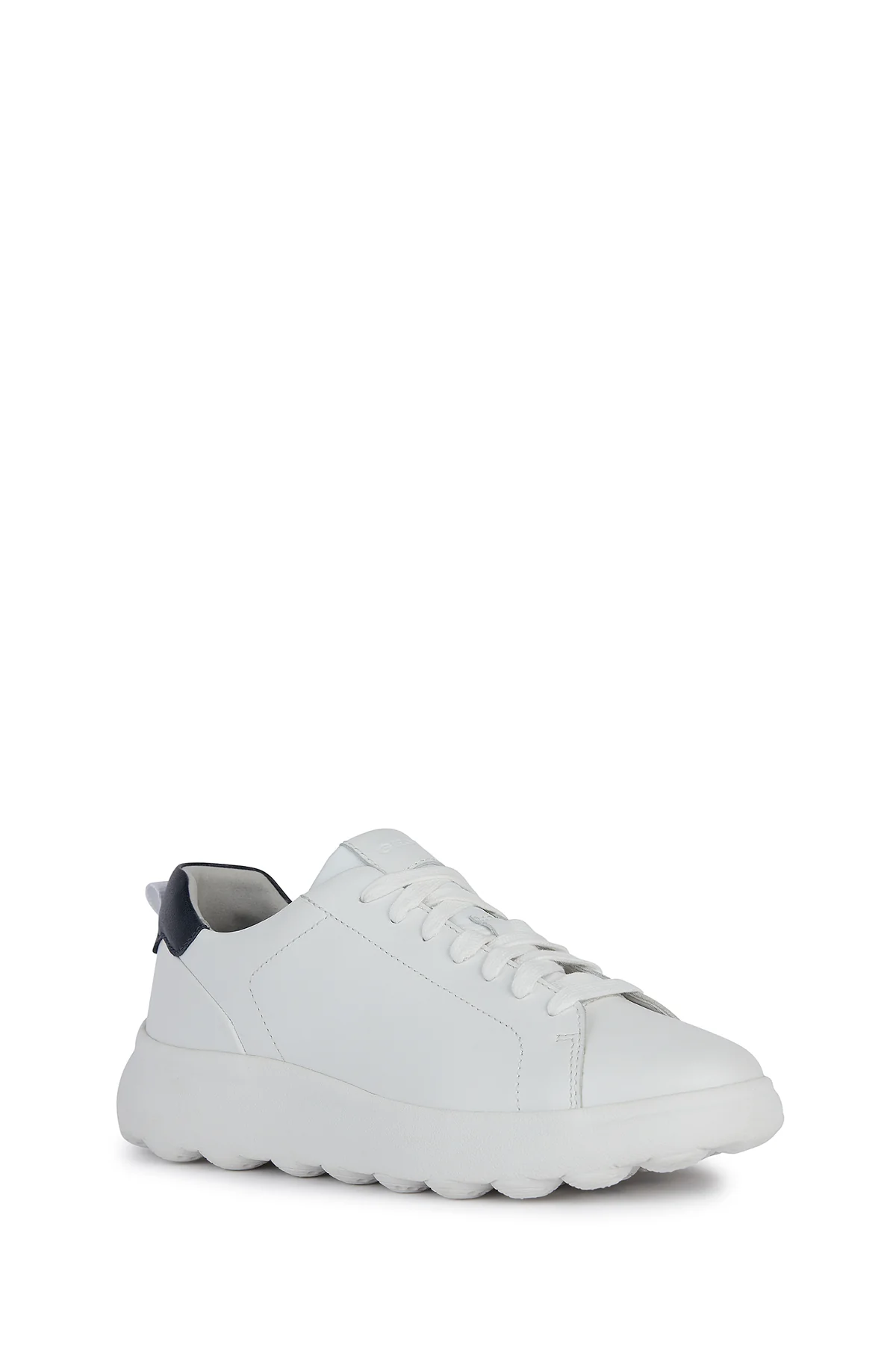 Geox Erkek Beyaz Spherica Ec4.1 Bağcıklı Deri Spor Sneaker - Image 3