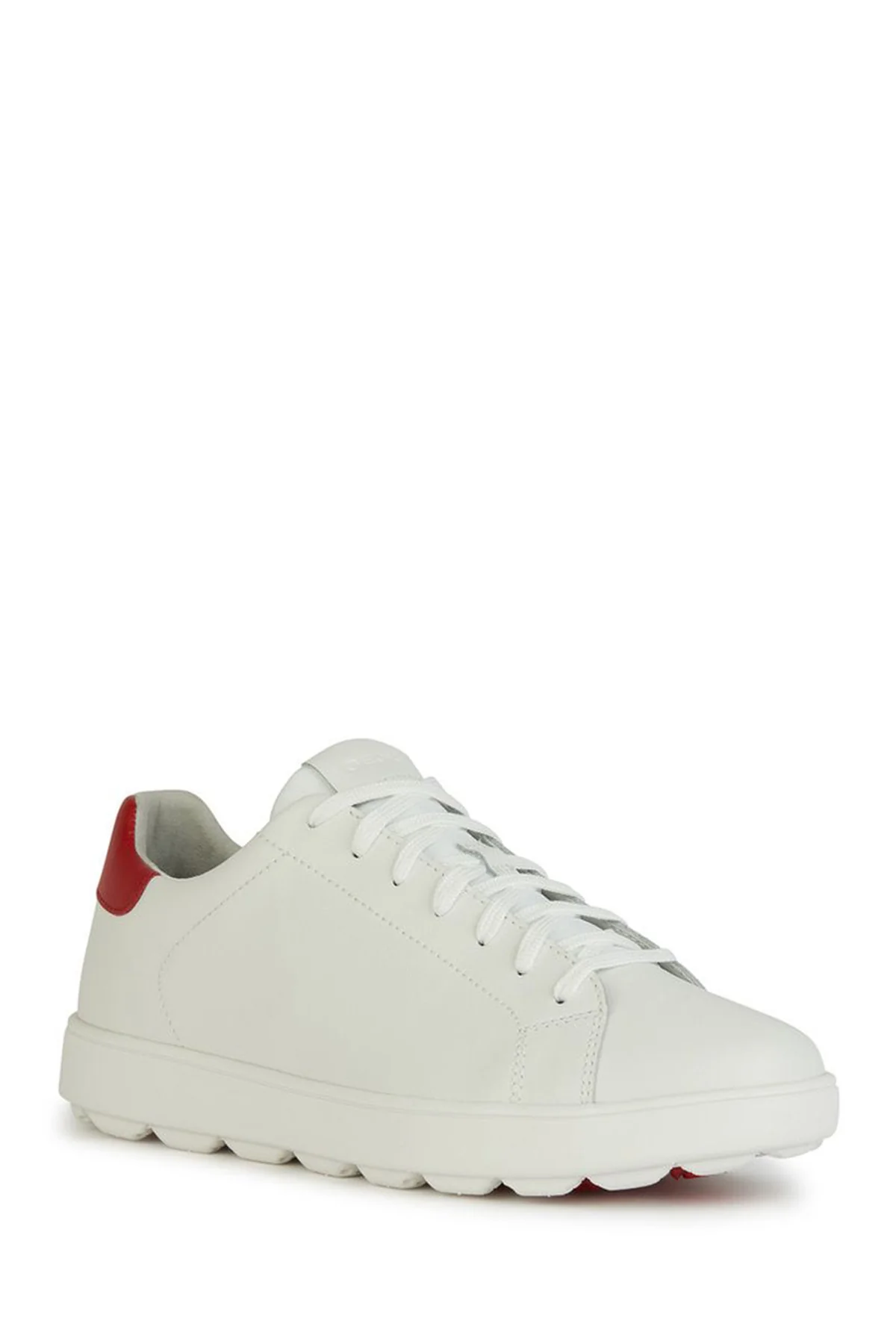Geox Erkek Beyaz Spherica Ecub-1 Bağcıklı Deri Sneaker - Image 3