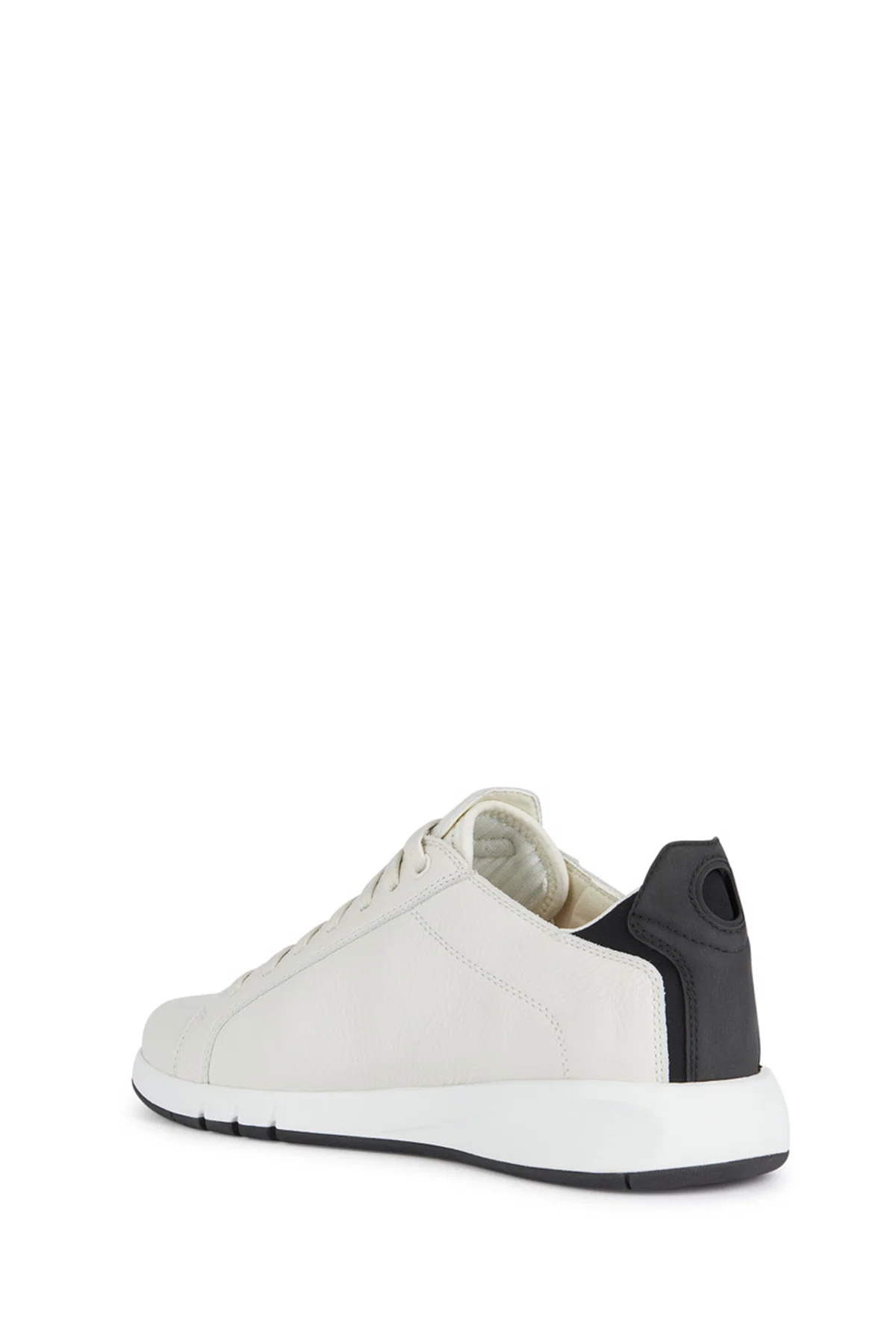 Geox Erkek Beyaz U Aerantis A - Tumb Bağcıklı Deri Sneaker - Image 4