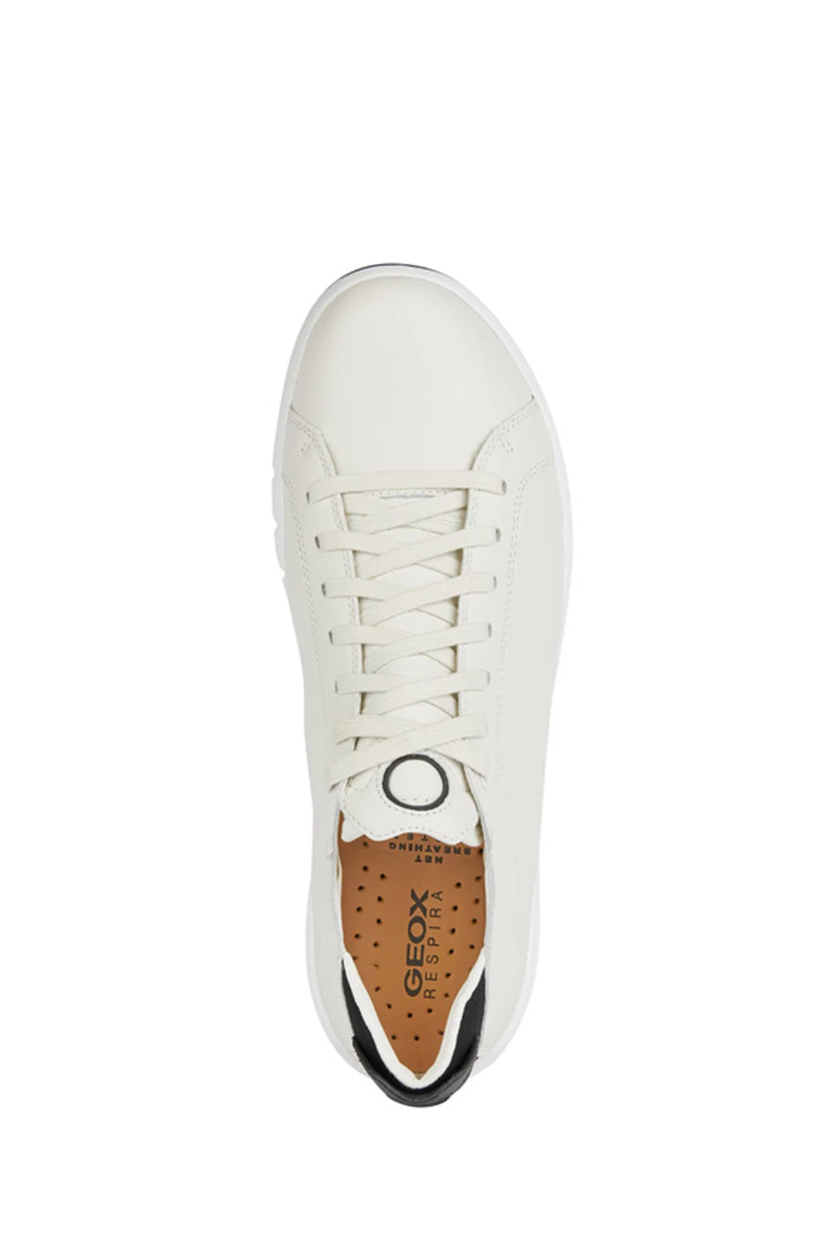 Geox Erkek Beyaz U Aerantis A - Tumb Bağcıklı Deri Sneaker - Image 6