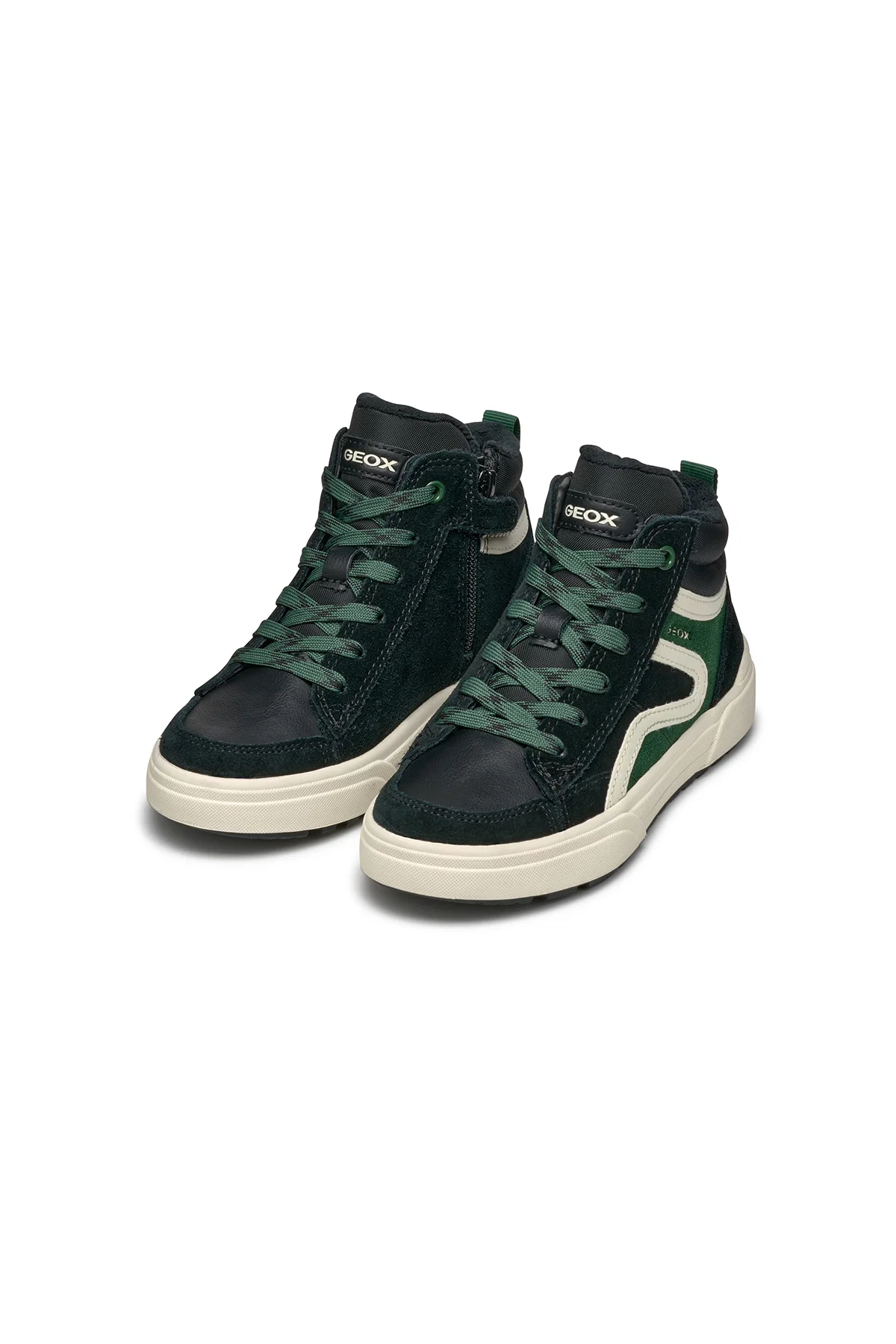 Geox Erkek Çocuk Yeşil Weemble Bağcıklı Fermuar Detaylı Bilekli Sneaker - Image 2