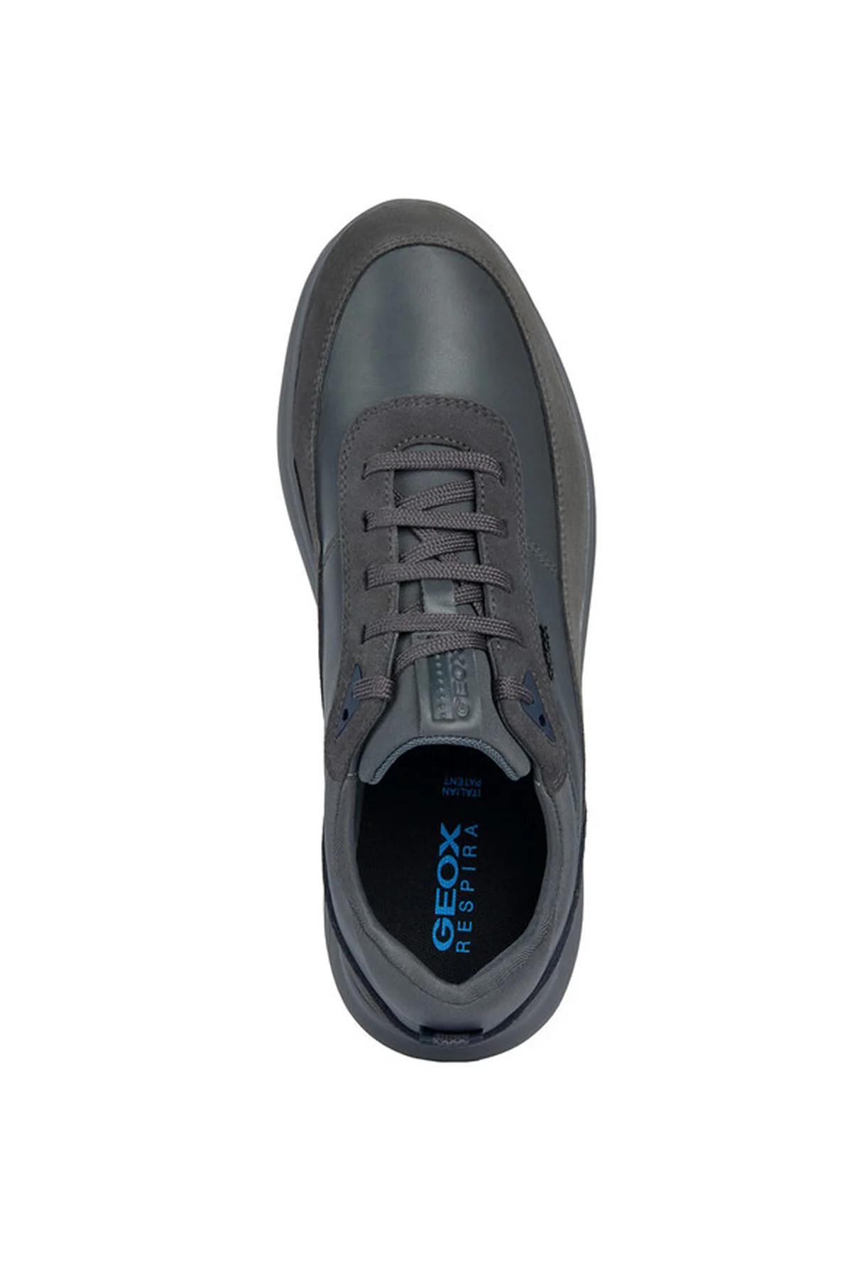 Geox Erkek Gri Spherica Süet Deri Detaylı Bağcıklı Sneaker - Image 5