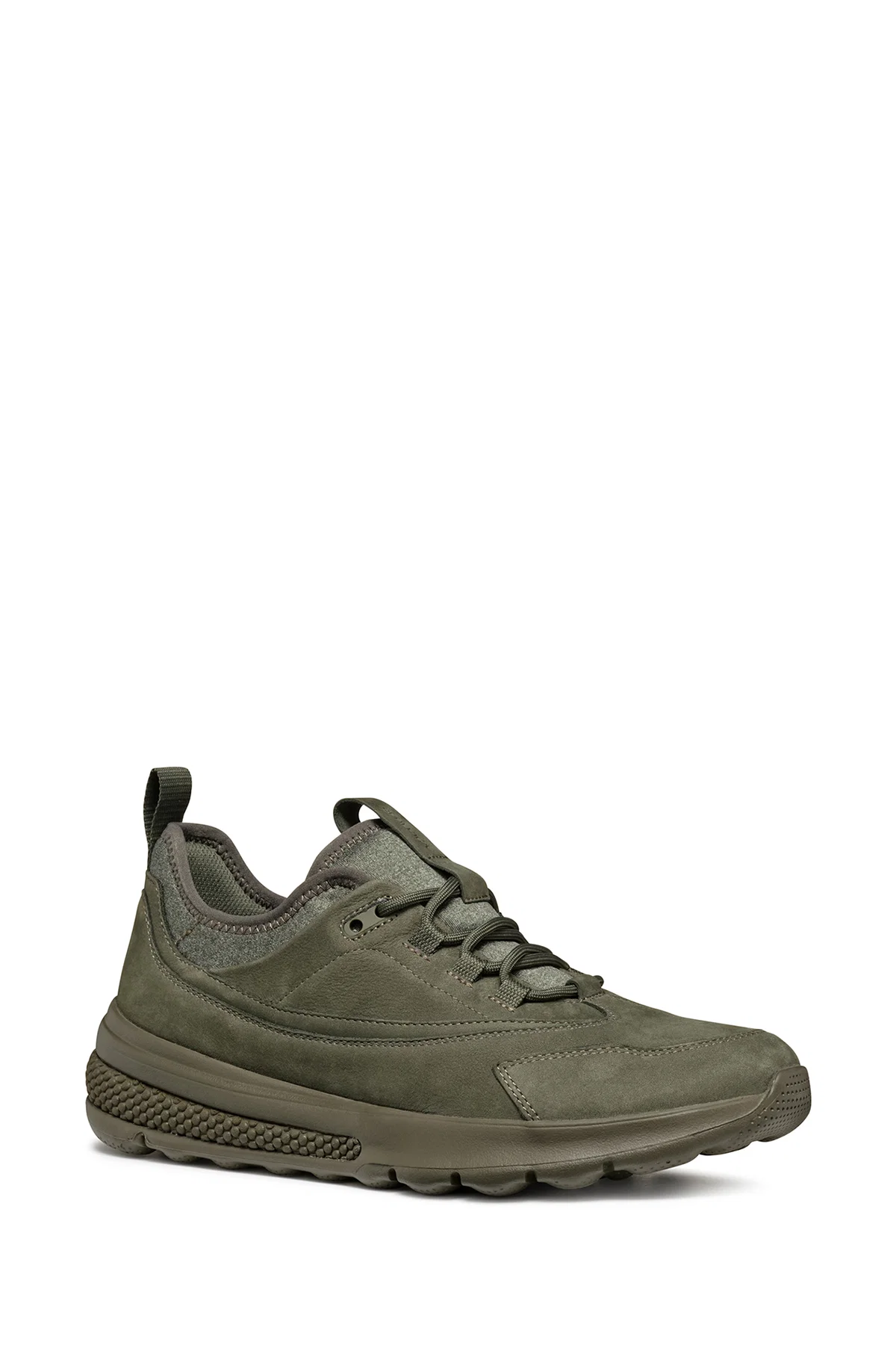 Geox Erkek Haki Spherica Bağcıklı Deri Sneaker - Image 3