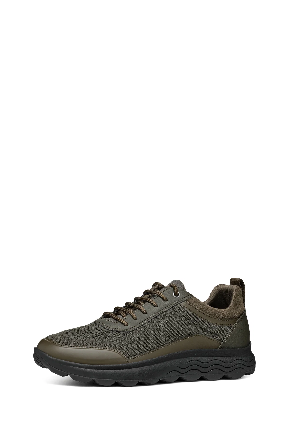 Geox Erkek Haki Spherica Bağcıklı Deri Sneaker - Image 2