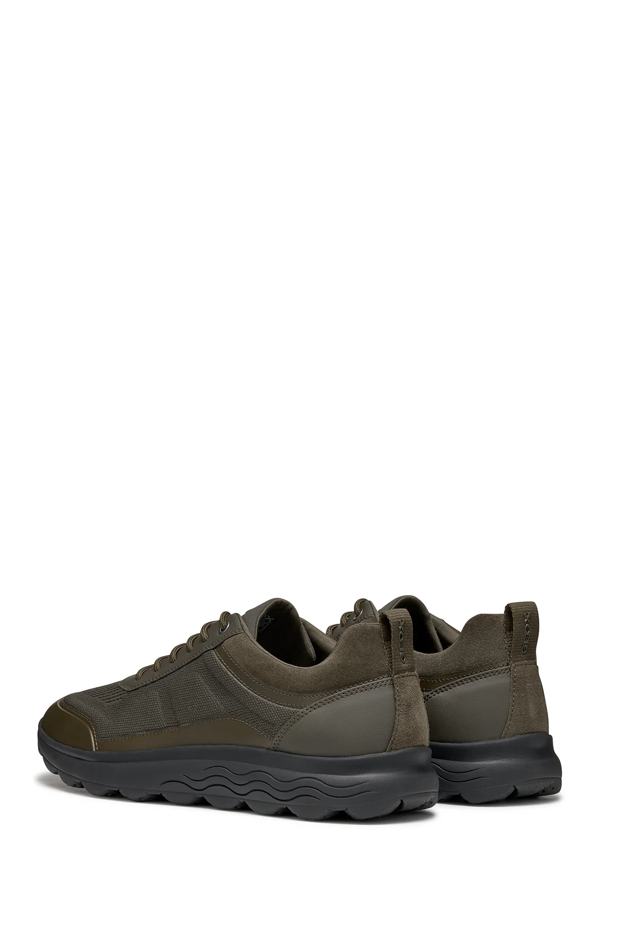 Geox Erkek Haki Spherica Bağcıklı Deri Sneaker - Image 4
