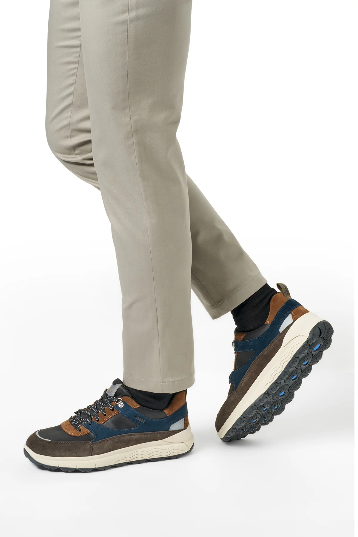 Geox Erkek Kahverengi U Spherıca 4X4 B Abx C - Suede Bağcıklı Kalın Tabanlı Kumaş Sneaker - Image 2