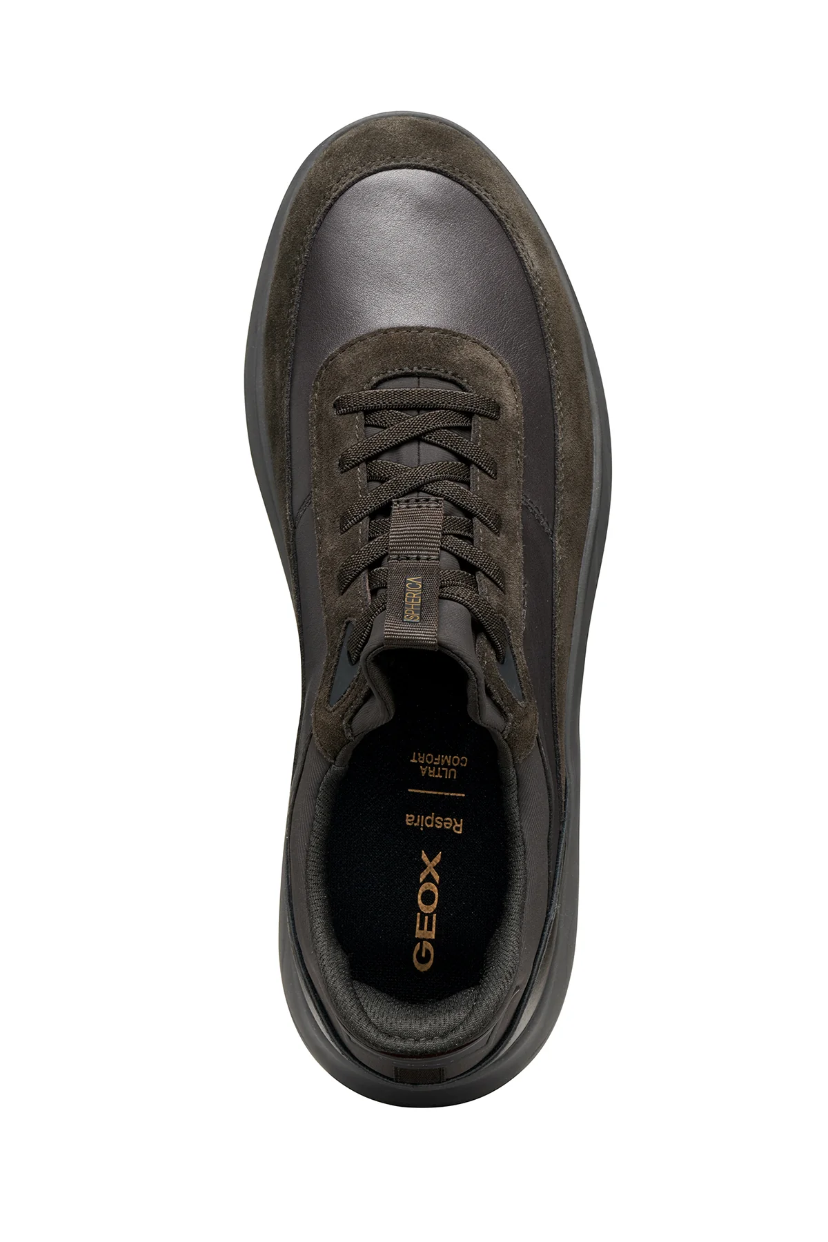 Geox Erkek Kahverengi U Spherıca Plus A - Nappa+Sued Bağcıklı Süet Sneaker - Image 5