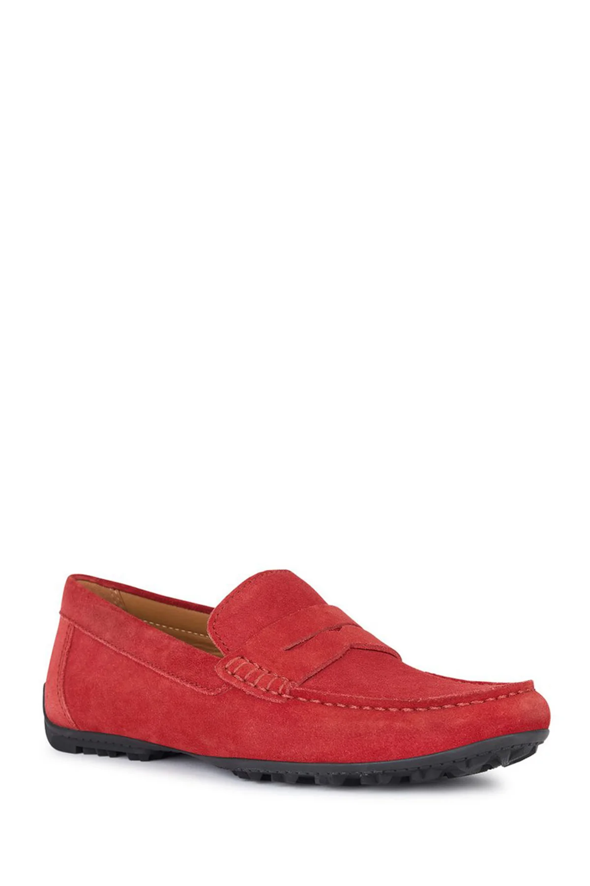Geox Erkek Kırmızı Kosmopolis + Grip Süet Deri Casual Loafer - Image 3