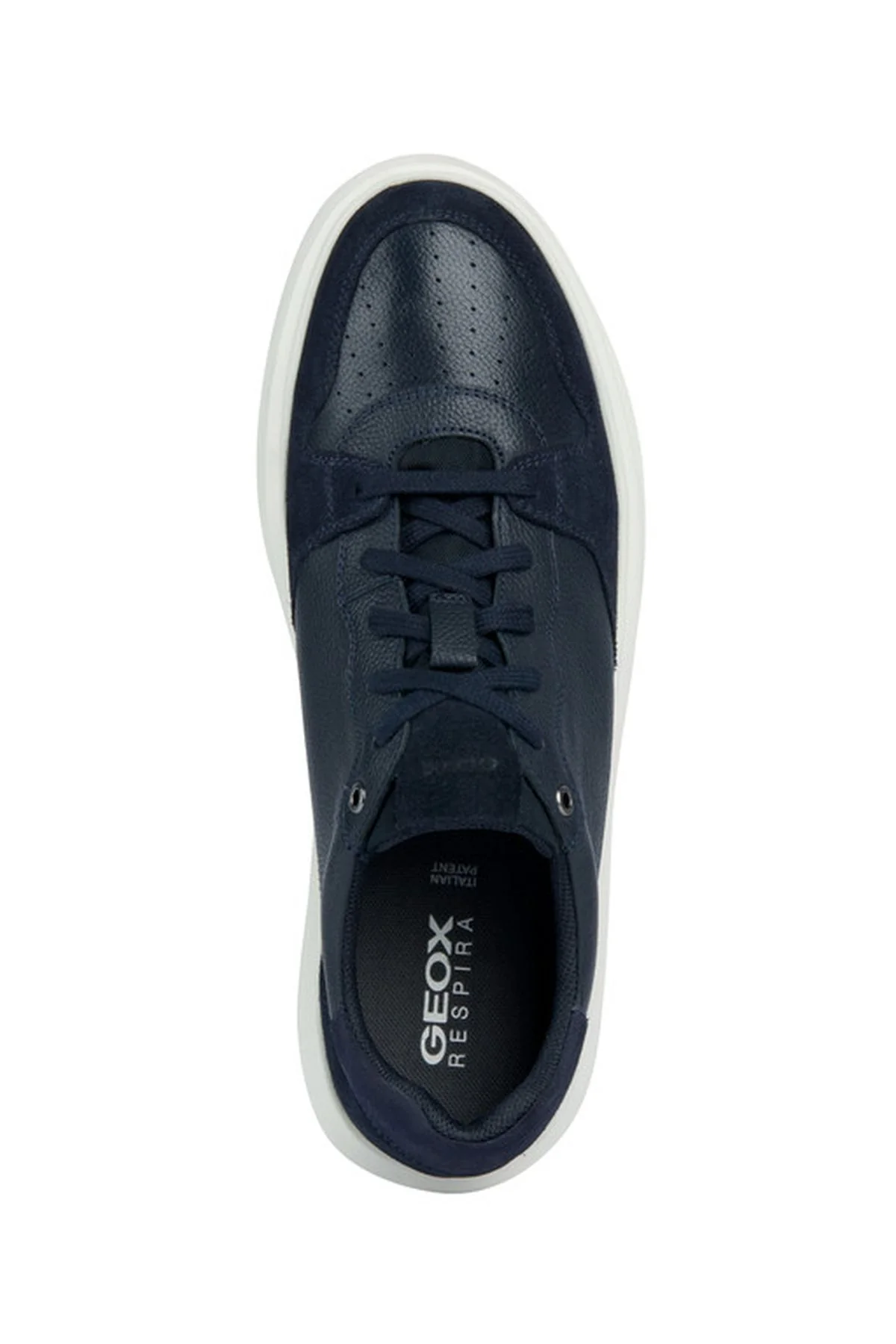 Geox Erkek Lacivert Deiven Bağcıklı Deri Casual Sneaker - Image 5