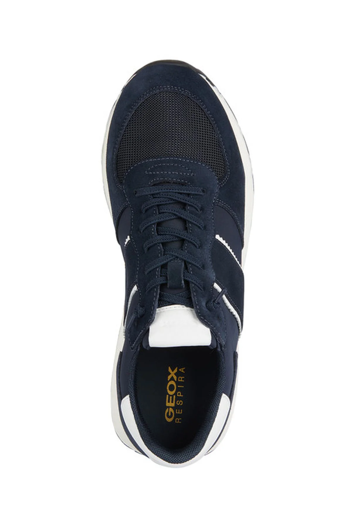 Geox Erkek Lacivert Spherica Bağcıklı Deri Sneaker - Image 5