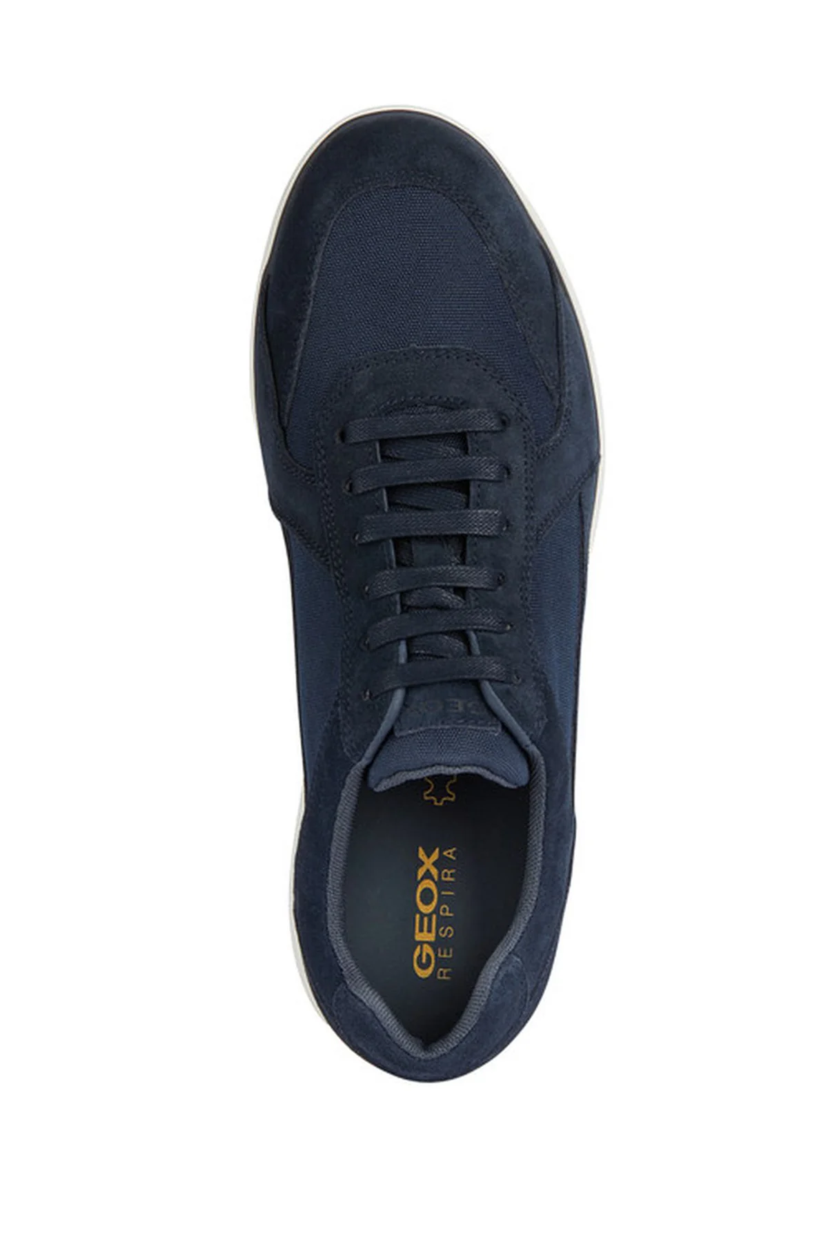 Geox Erkek Lacivert Spherica Ec12 Bağcıklı Süet Deri Casual Sneaker - Image 5