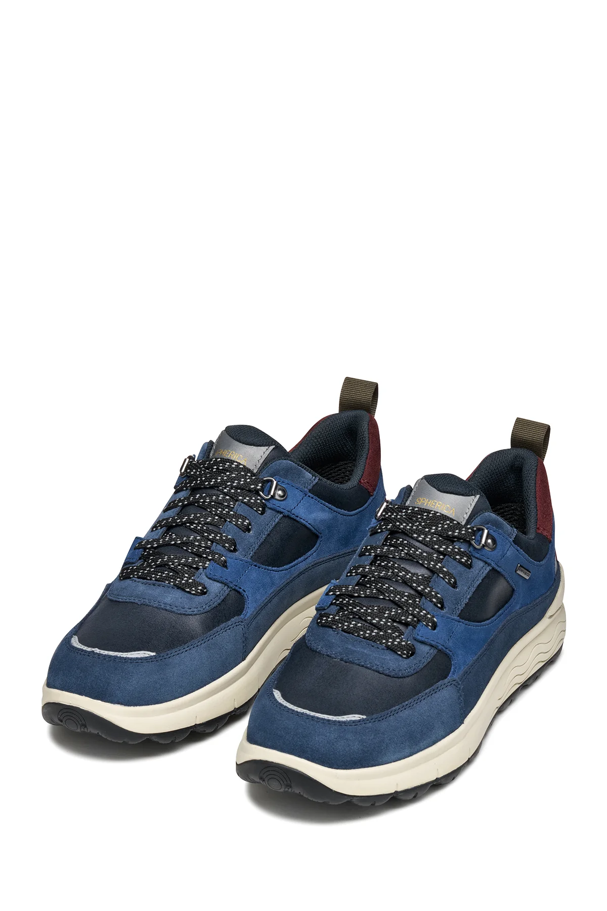 Geox Erkek Lacivert U Spherıca 4X4 B Abx C - Suede Bağcıklı Kalın Tabanlı Kumaş Sneaker - Image 3