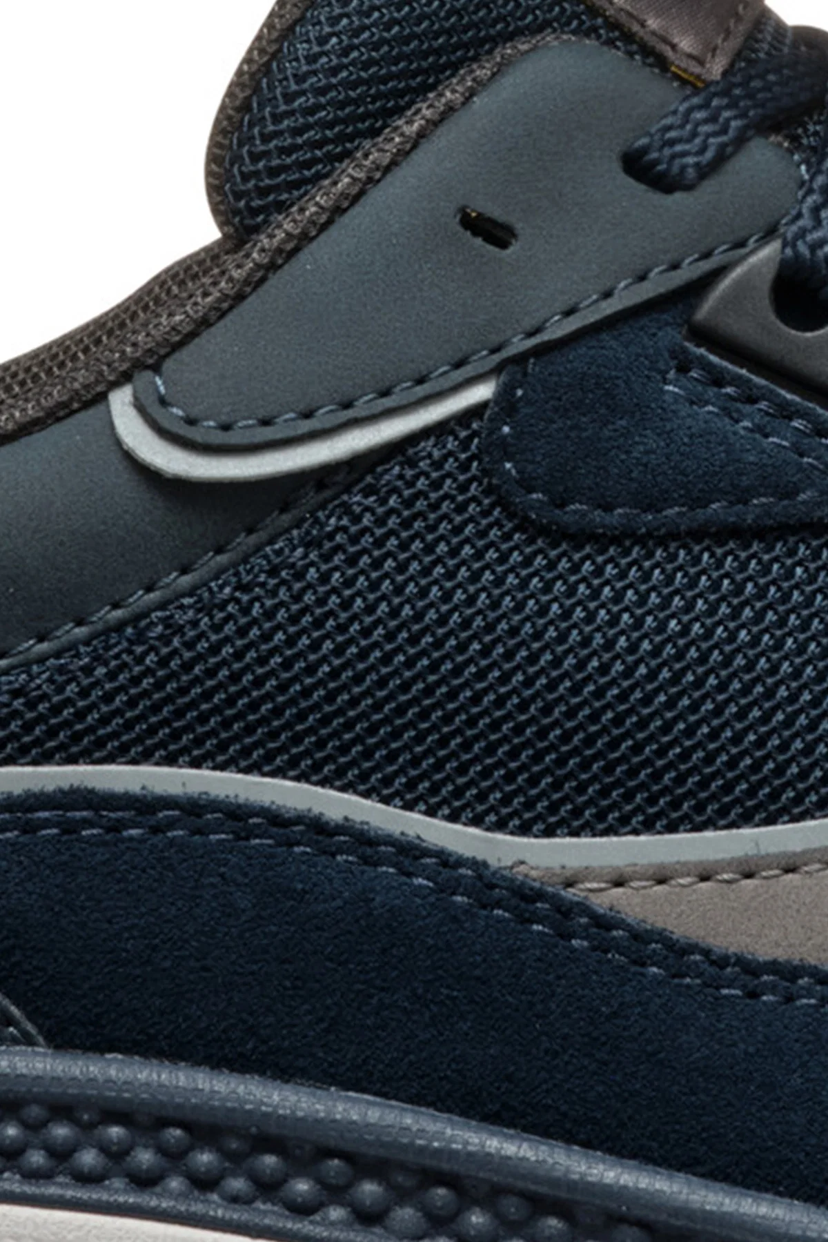 Geox Erkek Lacivert U Spherica Actif X1 A - Mes + Su Bağcıklı Süet Sneaker - Image 11