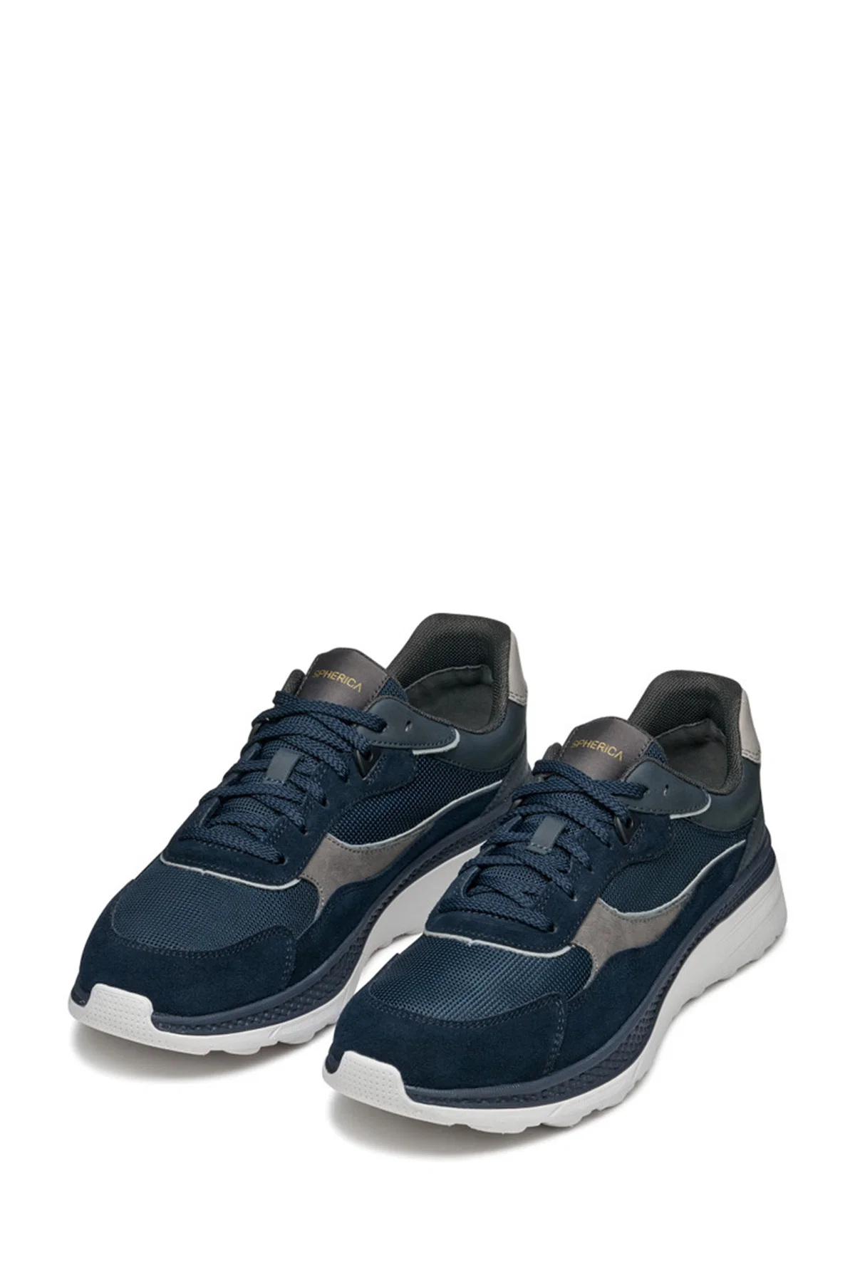 Geox Erkek Lacivert U Spherica Actif X1 A - Mes + Su Bağcıklı Süet Sneaker - Image 3
