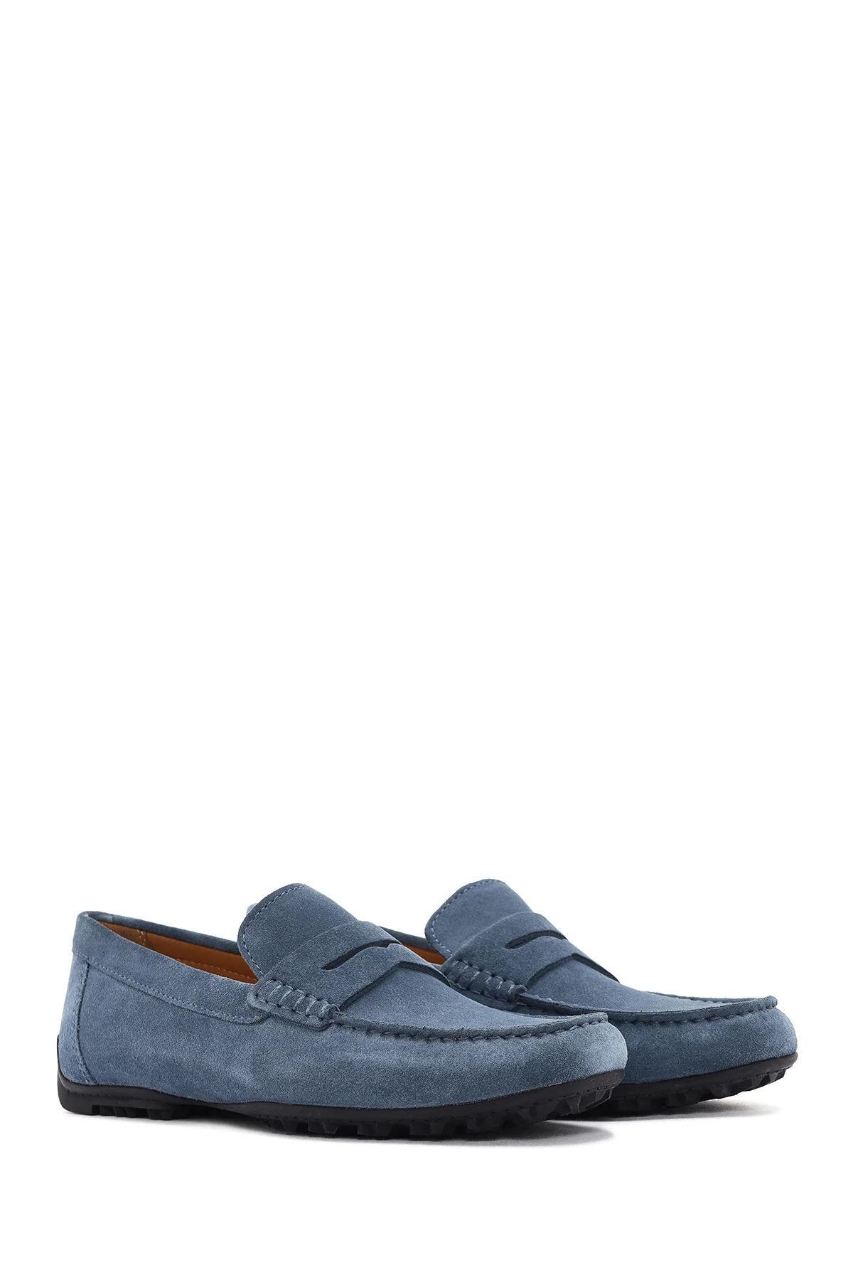 Geox Erkek Mavi Kosmopolis + Grip Süet Deri Loafer - Image 3