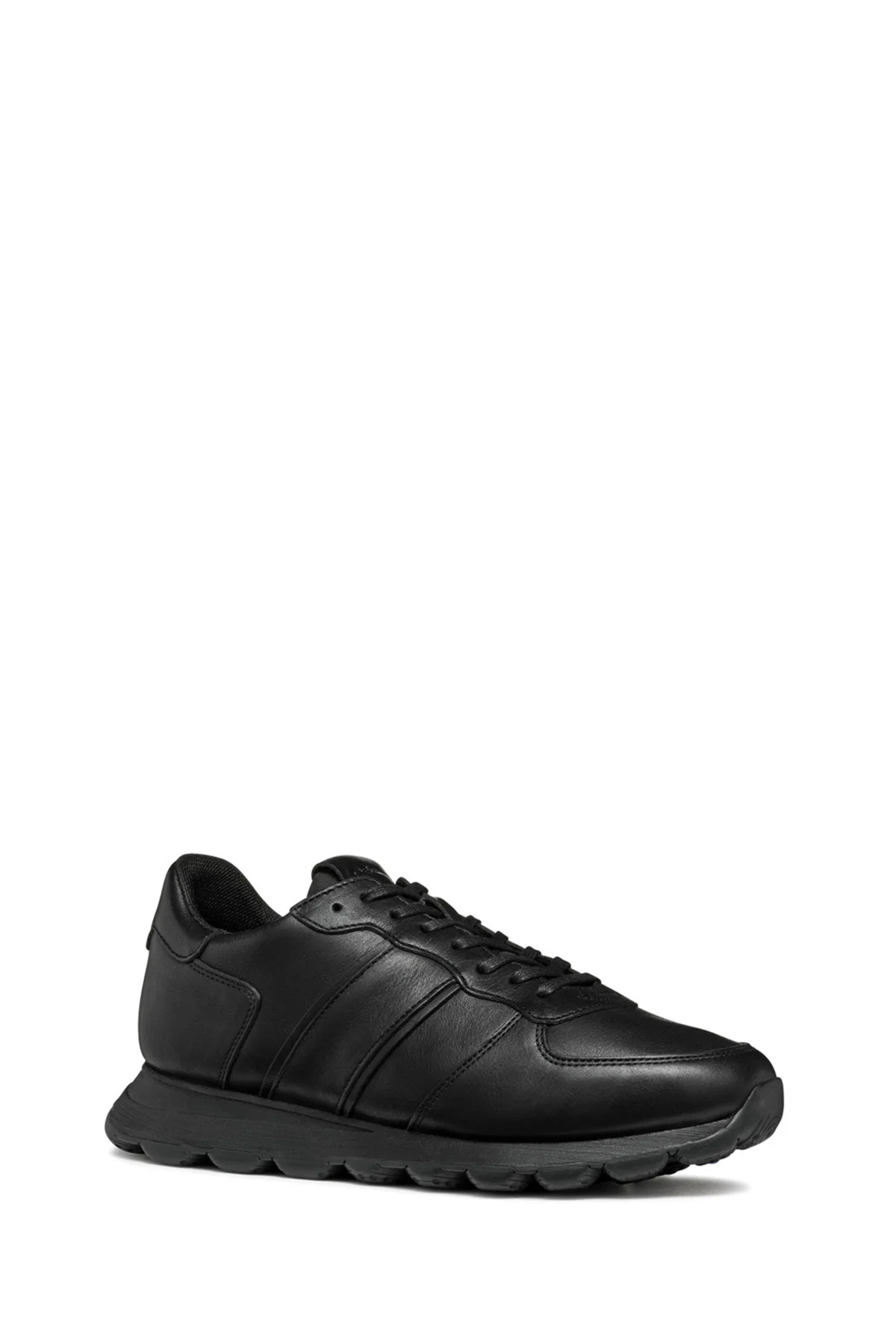 Geox Erkek Siyah Bağcıklı Deri Sneaker - Image 2