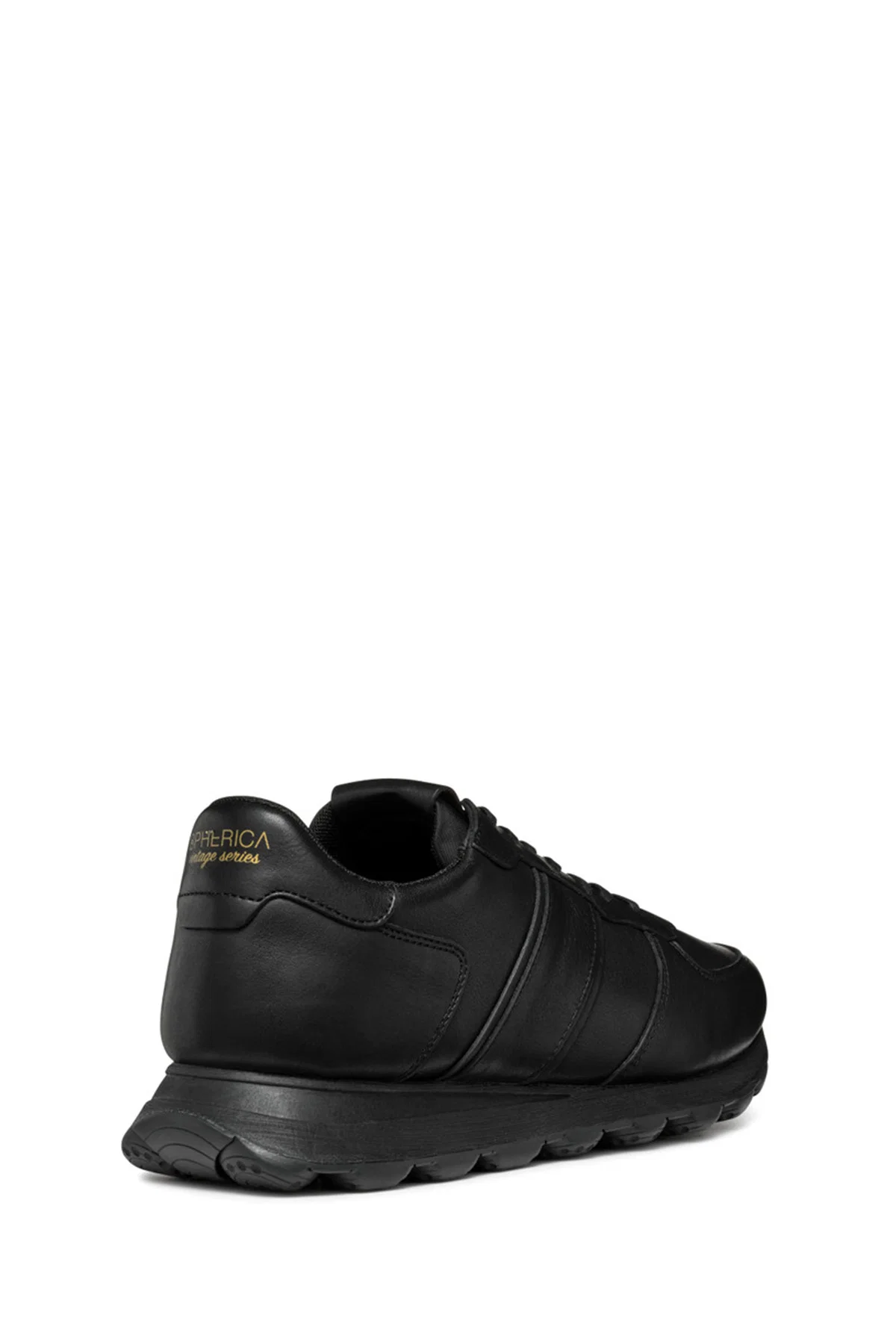 Geox Erkek Siyah Bağcıklı Deri Sneaker - Image 4