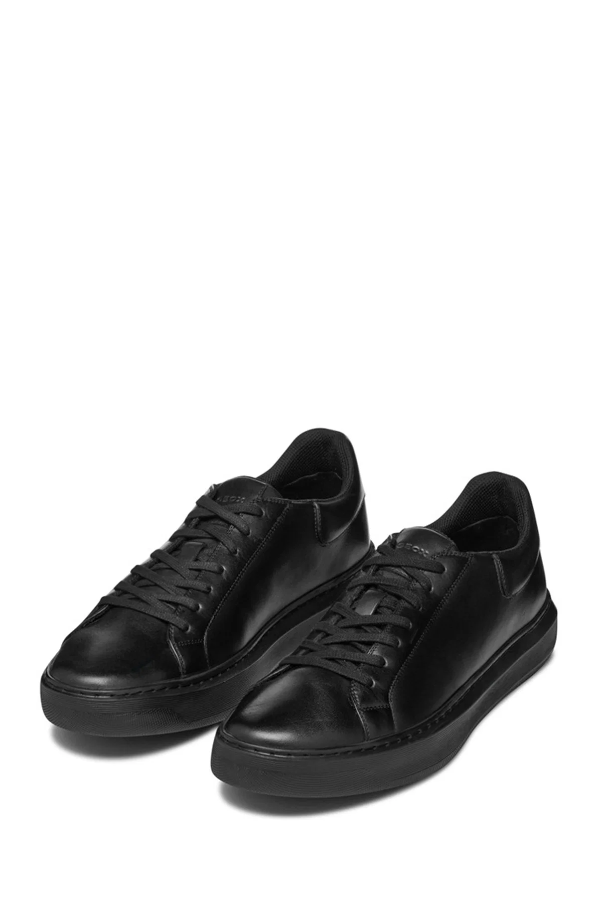 Geox Erkek Siyah Deıven Bağcıklı Deri Casual Sneaker - Image 3