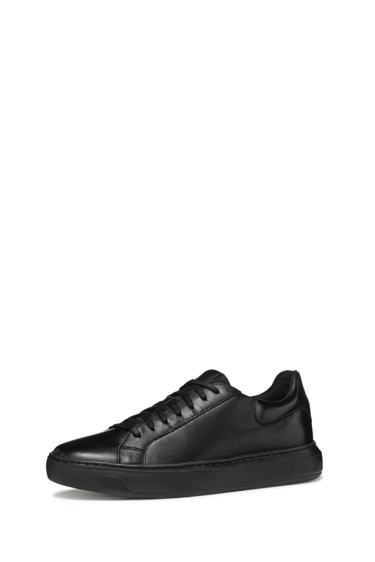 Geox Erkek Siyah Deıven Bağcıklı Deri Casual Sneaker - Image 4
