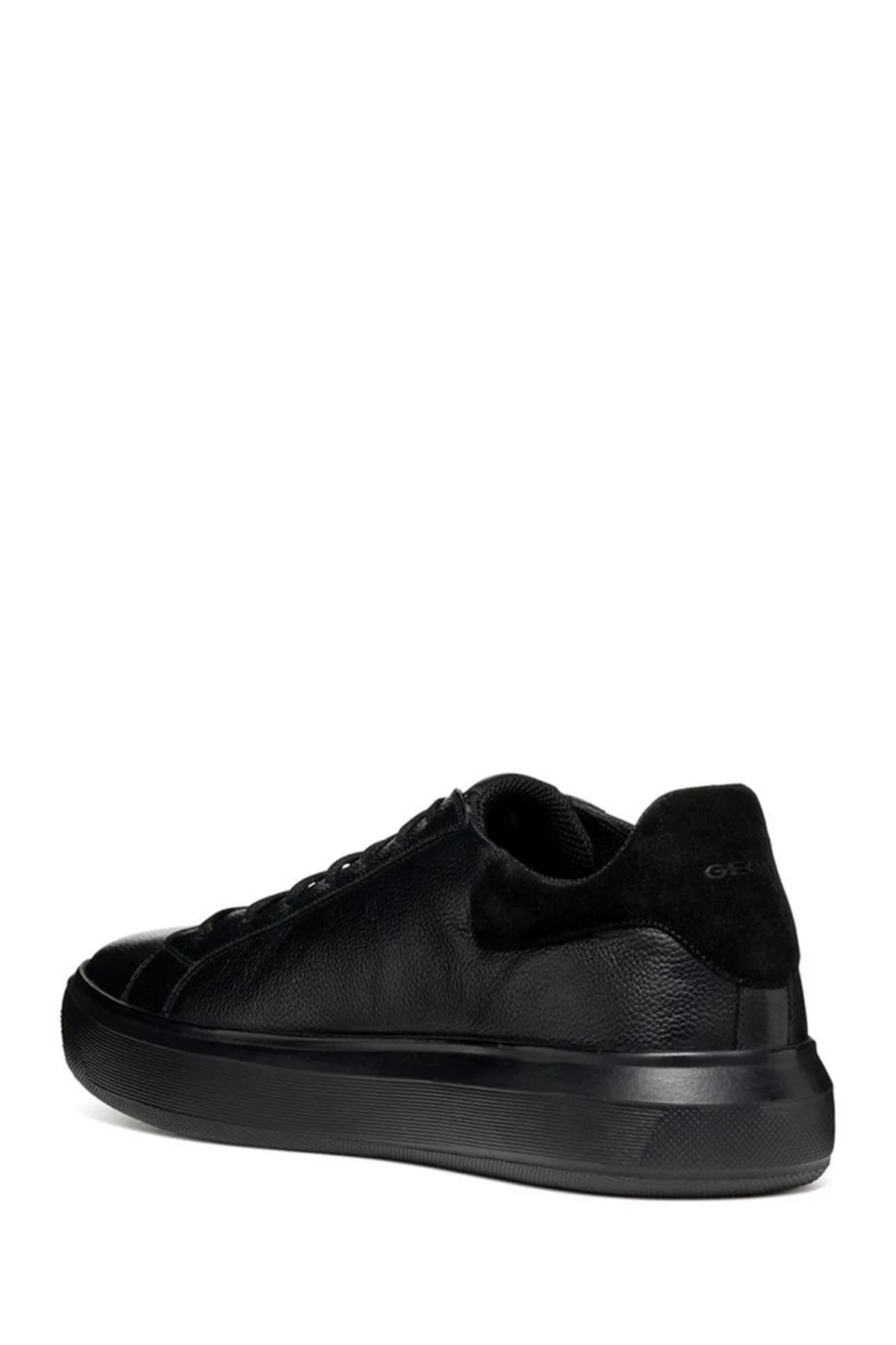 Geox Erkek Siyah Deiven Bağcıklı Deri Casual Sneaker - Image 4
