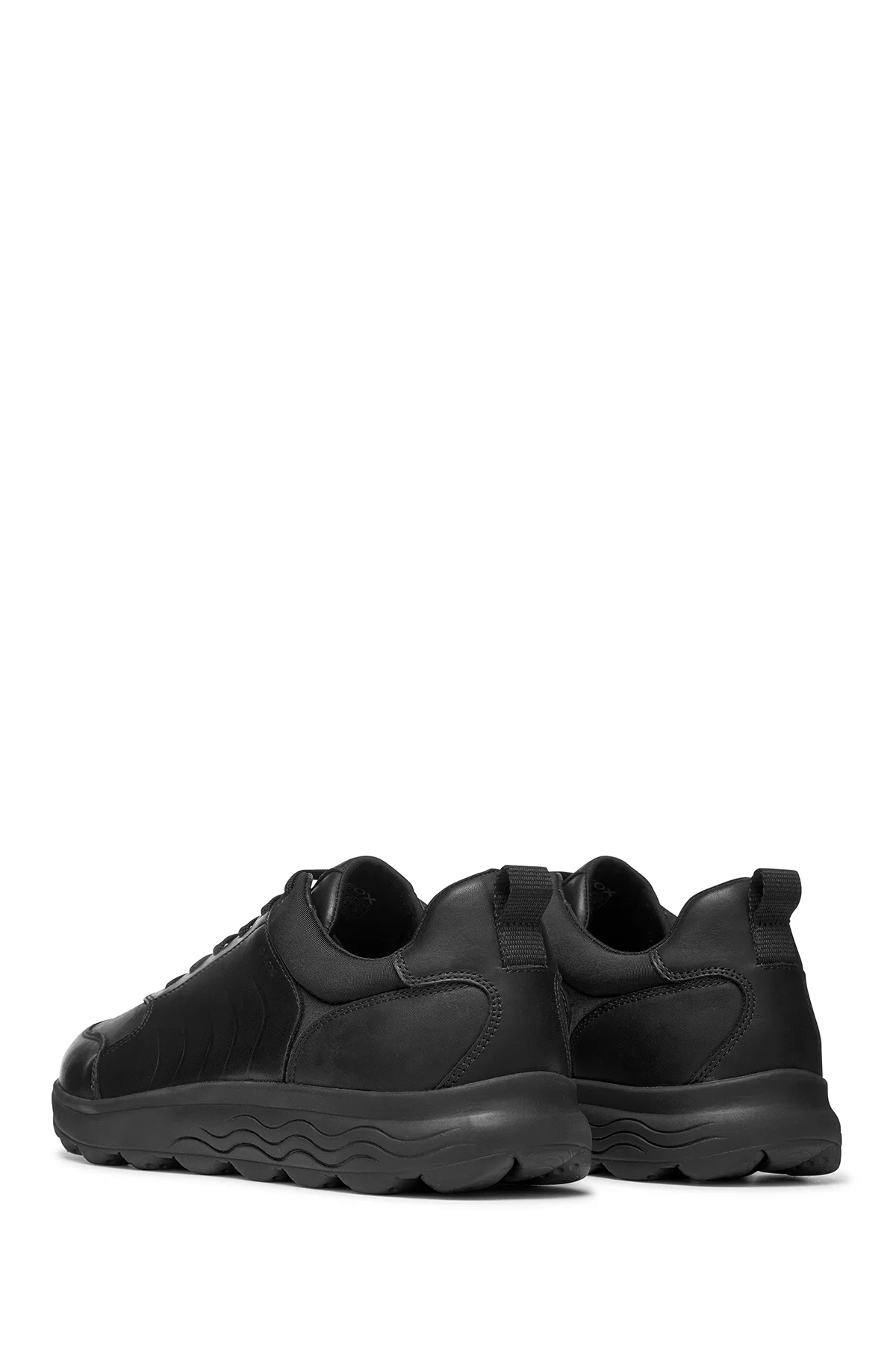 Geox Erkek Siyah Spherica Bağcıklı Deri Sneaker - Image 4