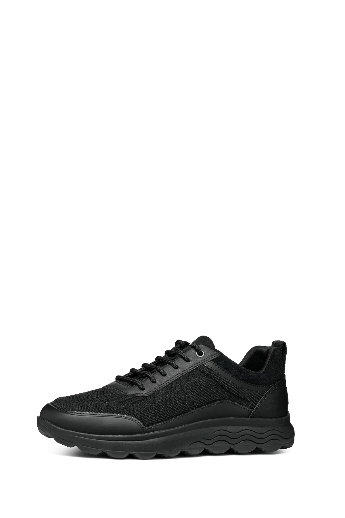 Geox Erkek Siyah Spherica Bağcıklı Deri Sneaker - Image 2