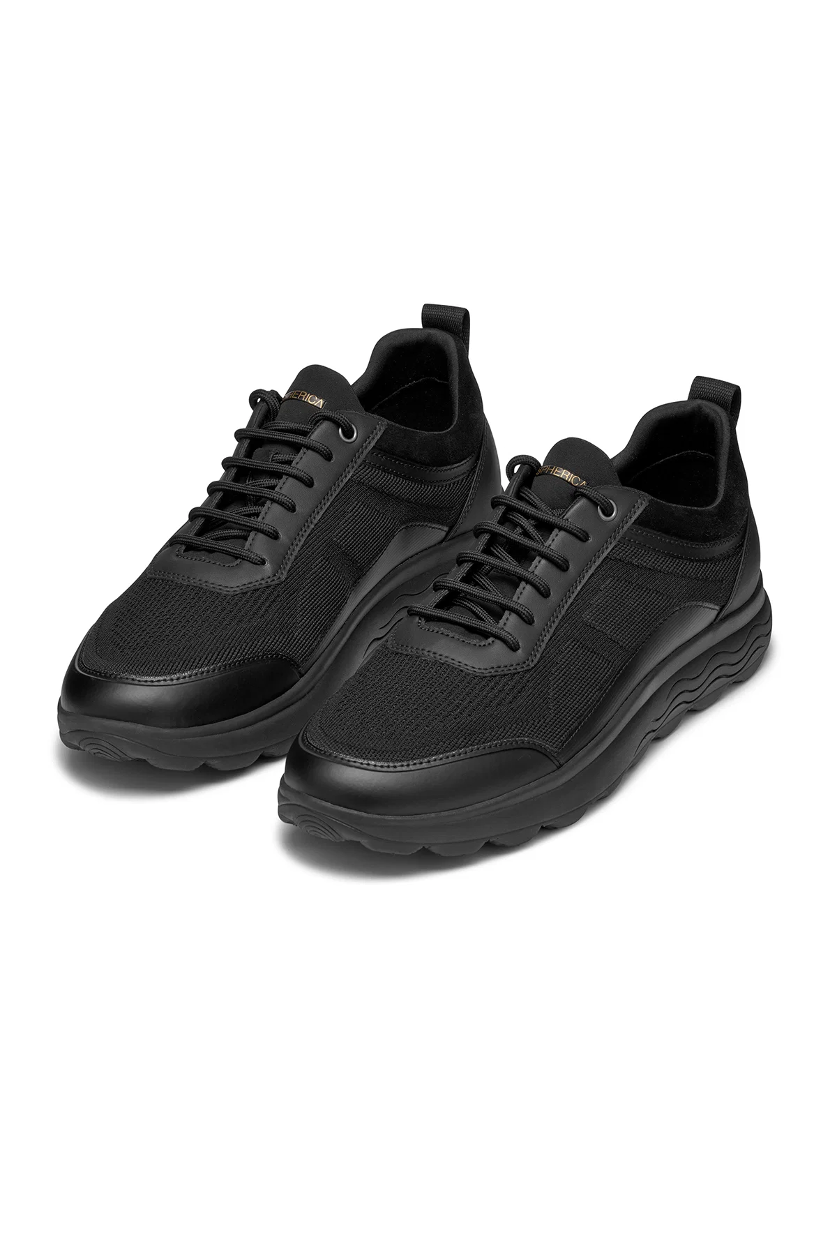 Geox Erkek Siyah Spherica Bağcıklı Deri Sneaker - Image 3