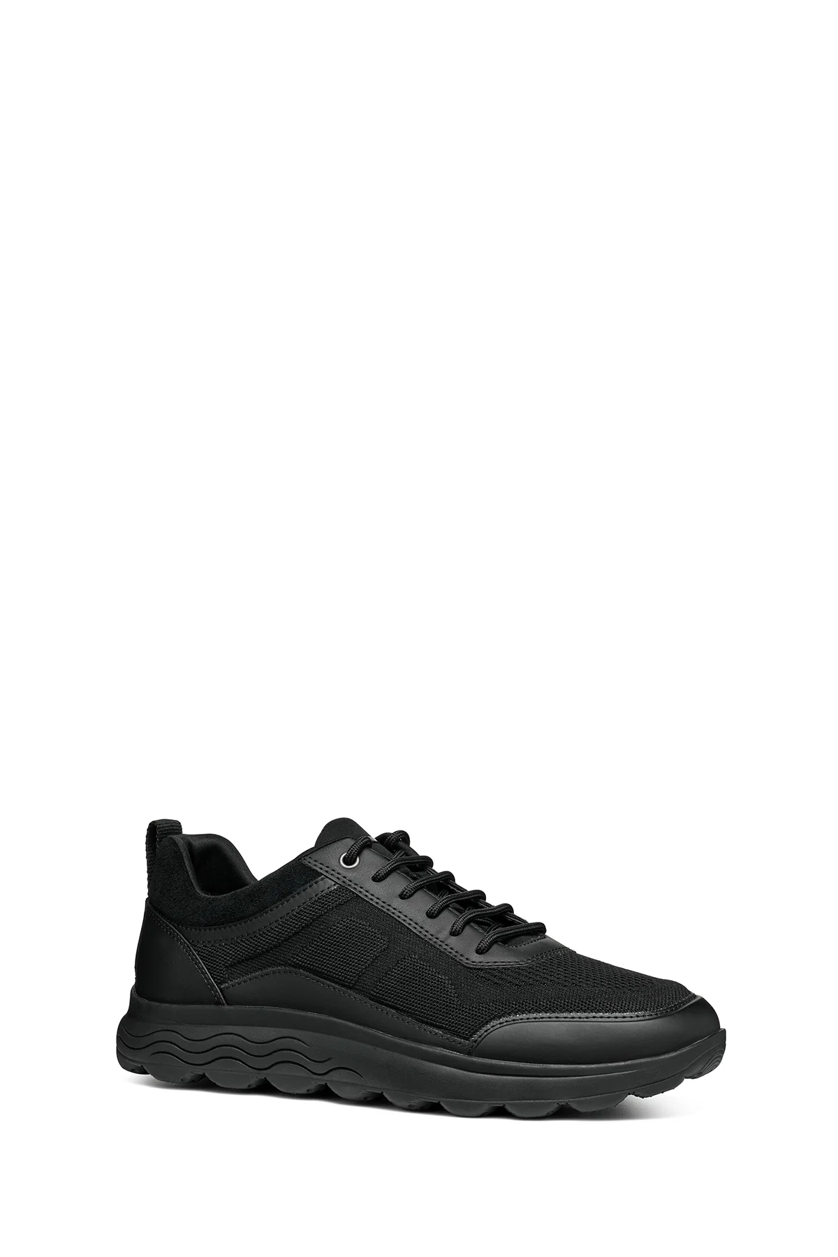 Geox Erkek Siyah Spherica Bağcıklı Deri Sneaker - Image 5